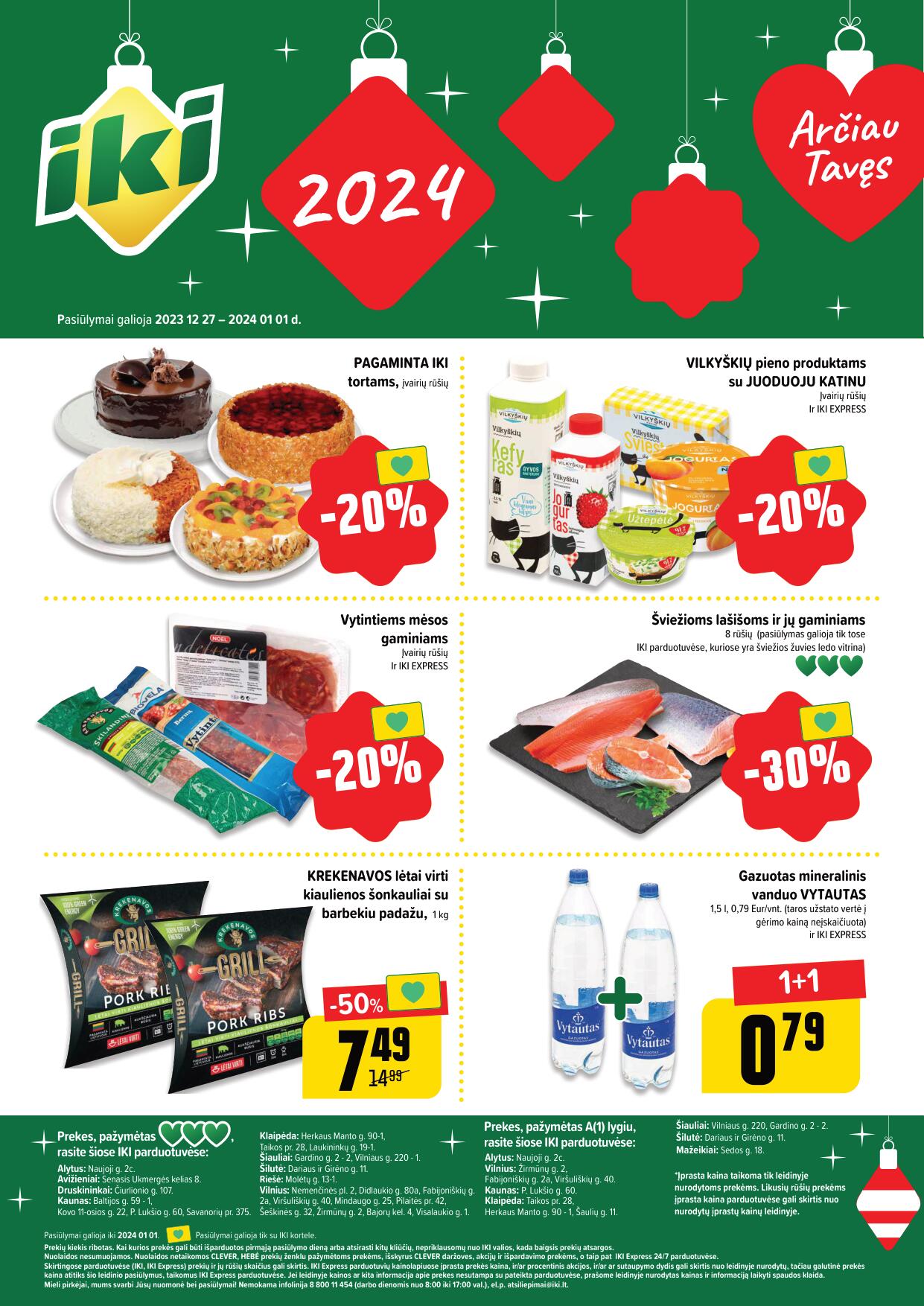Naujausias IKI kaininis katalogas 2023.12.27 - 2024.01.01