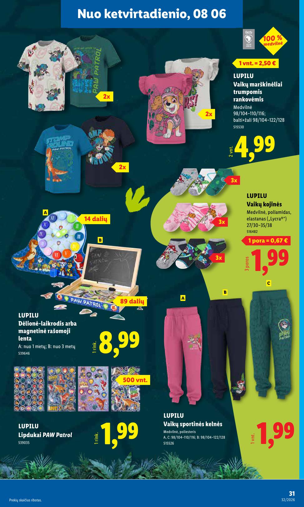 LIDL ne  maisto prekių leidinys 2026.08.03 - 2026.08.09