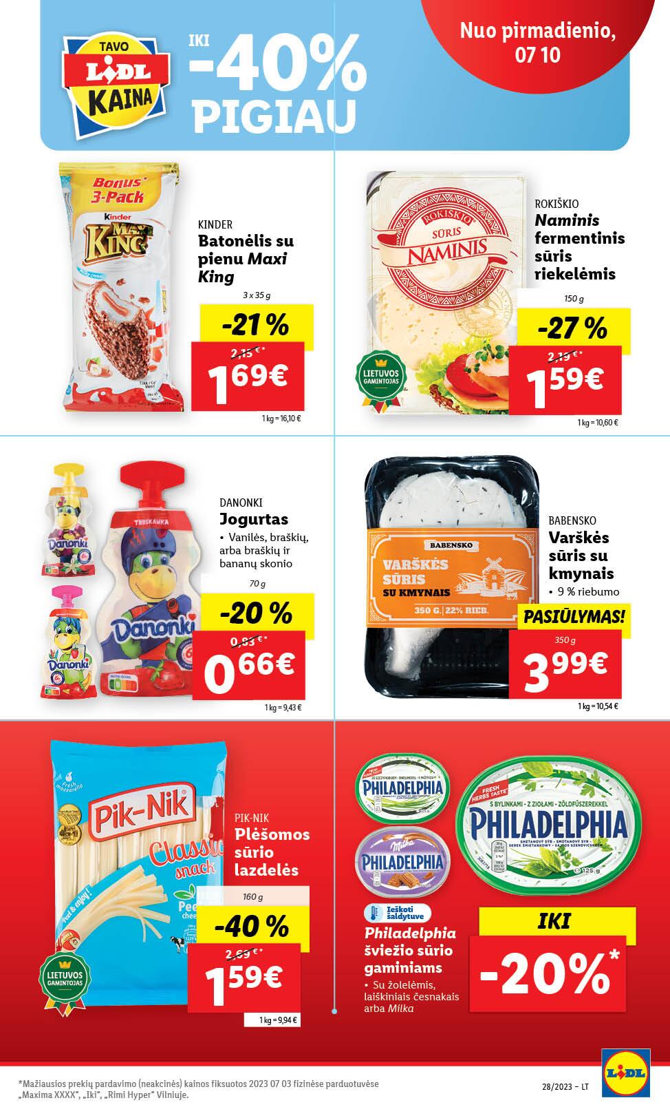 Naujausias LIDL kaininis katalogas 2023.07.10 - 2023.07.16