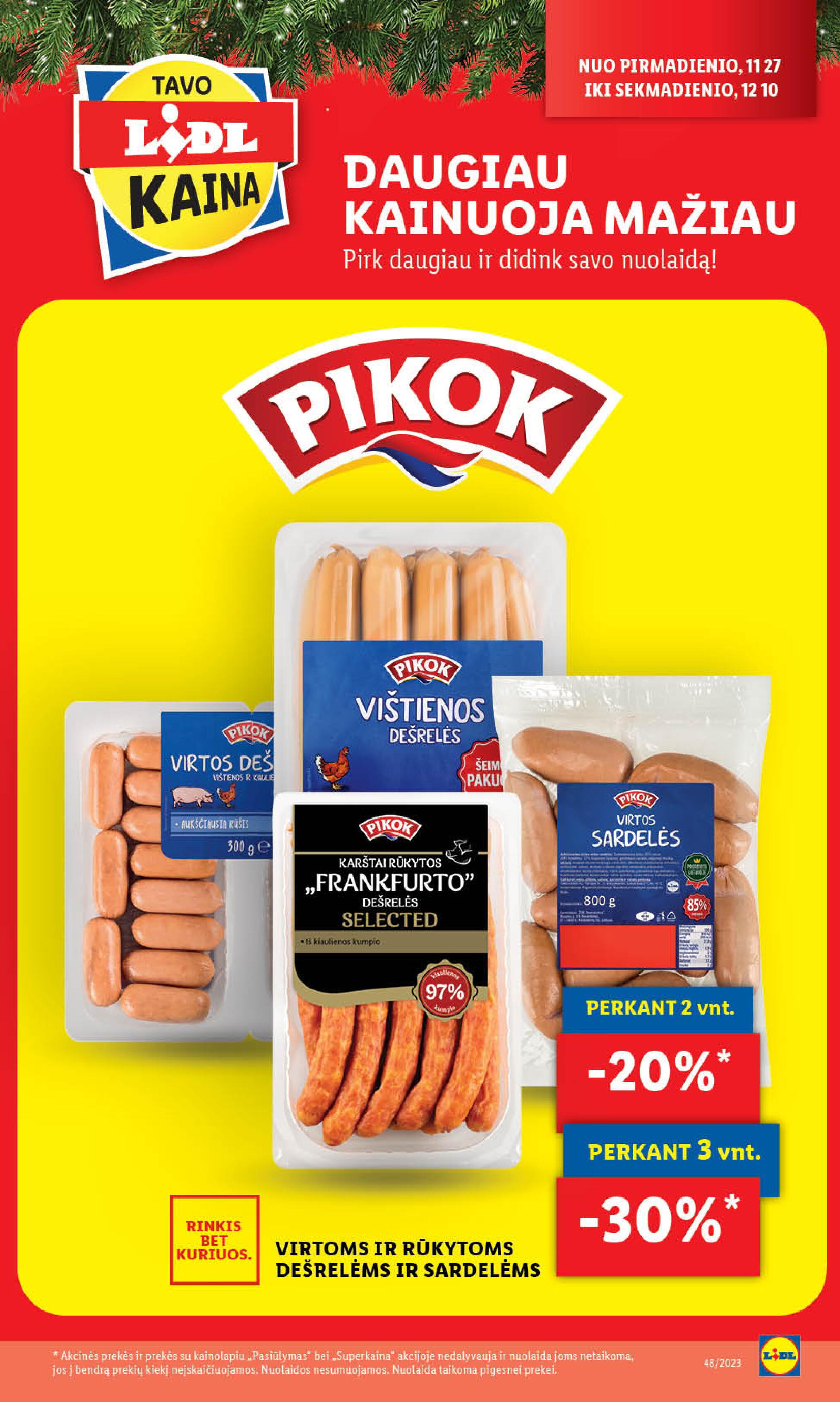 LIDL maisto prekių leidinukas nuo ketvirtadienio 11.30 - 12.03