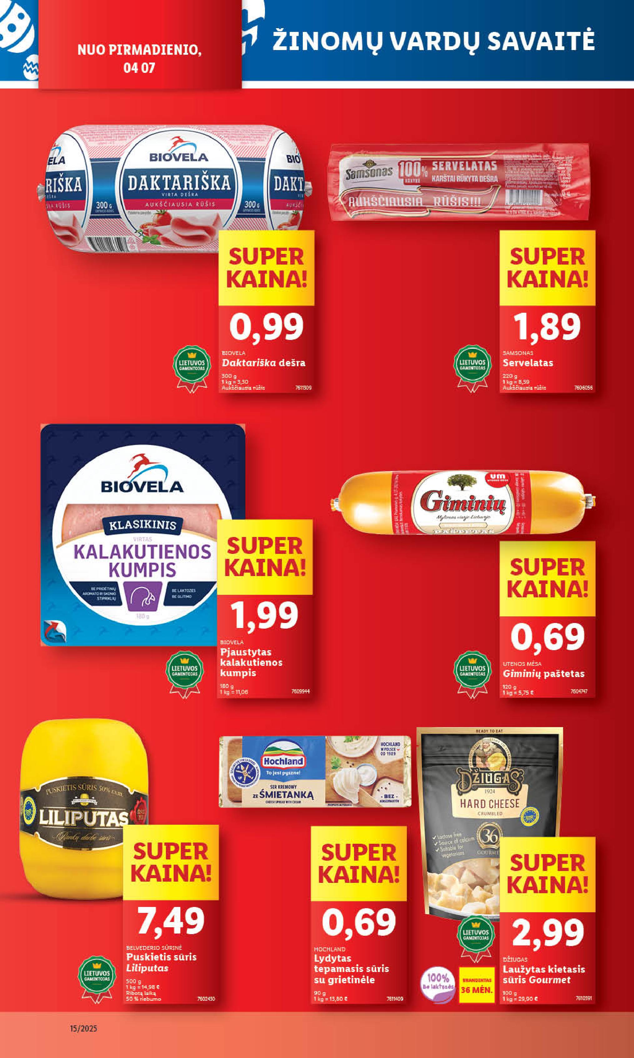Naujausias LIDL kaininis katalogas 2025.04.07 - 2025.04.13