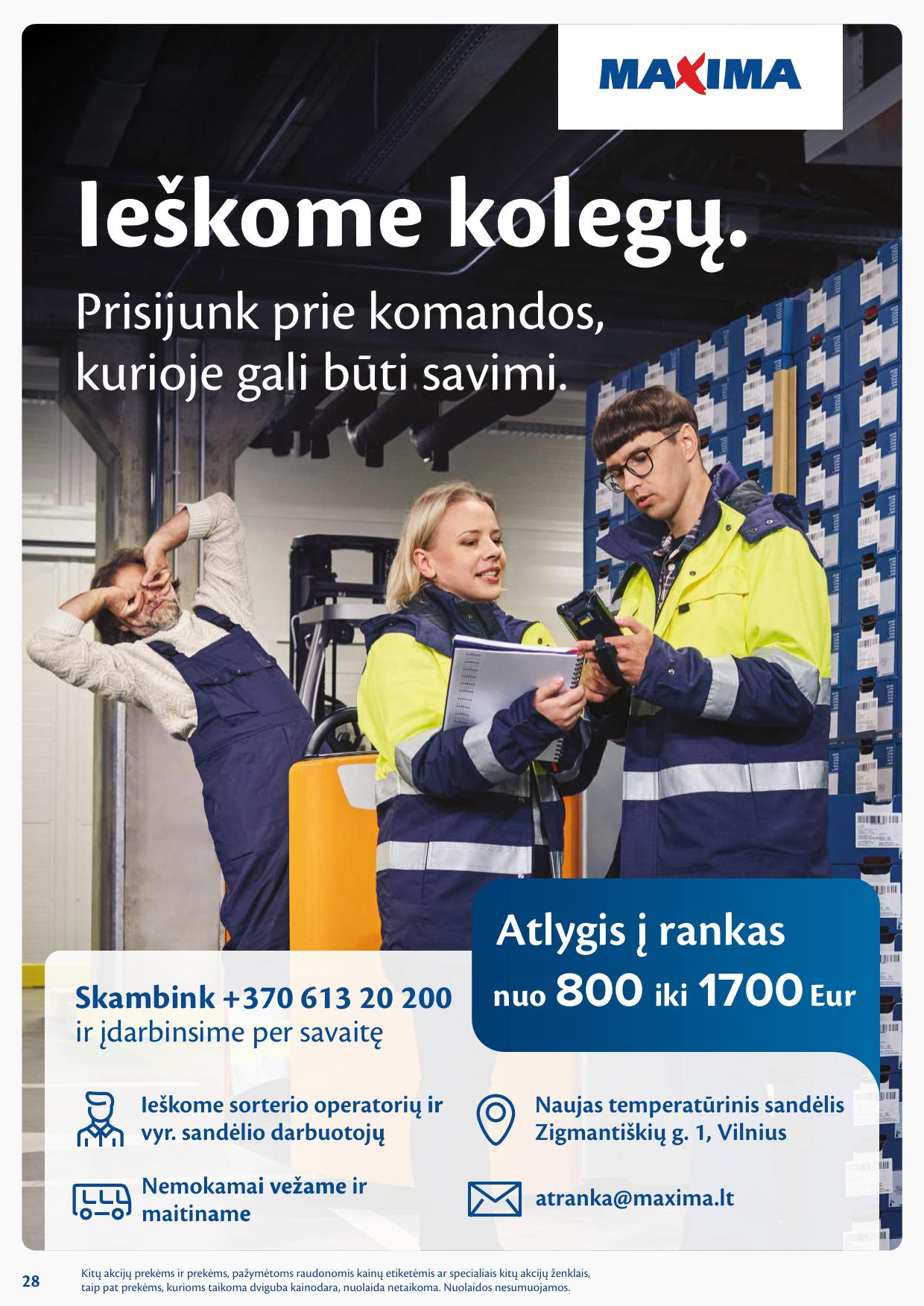 Naujausias MAXIMA kaininis katalogas 2025.01.14 - 2025.01.20