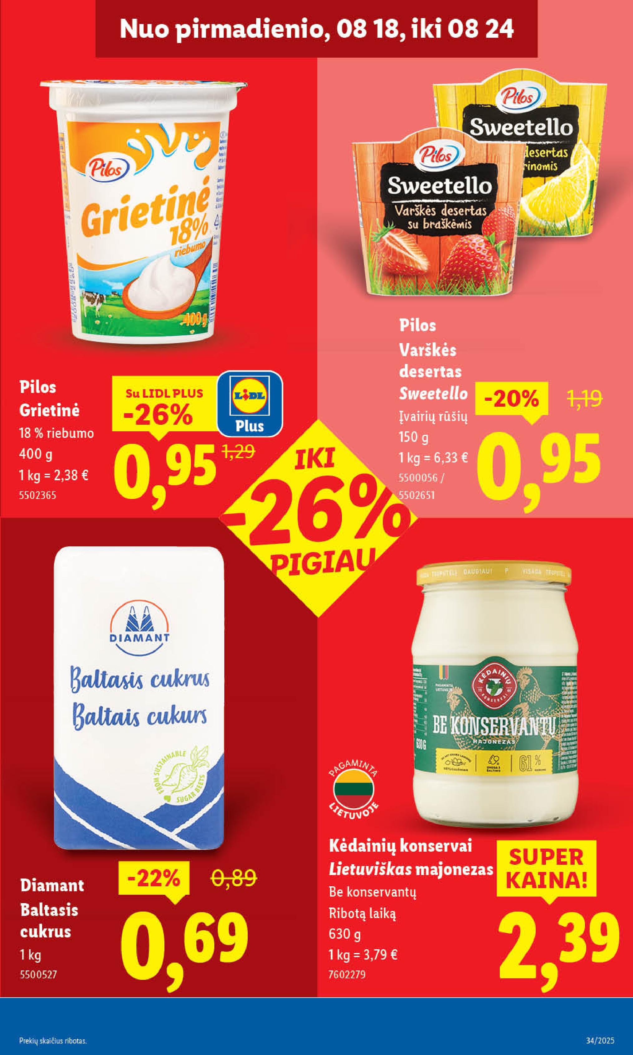Naujausias LIDL kaininis katalogas 2025.08.18 - 2025.08.24