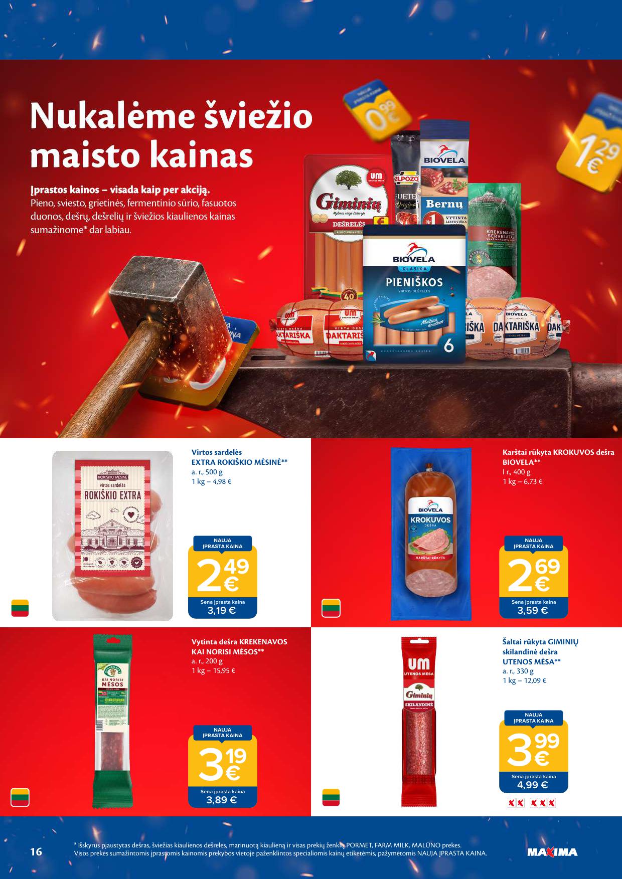 Naujausias MAXIMA kaininis katalogas 2026.09.01 - 2026.09.07