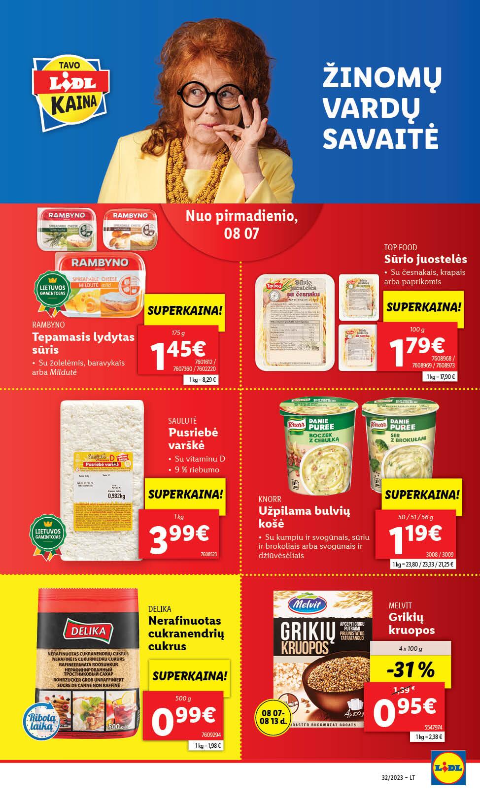 Naujausias LIDL kaininis katalogas 2023.08.07 - 2023.08.13