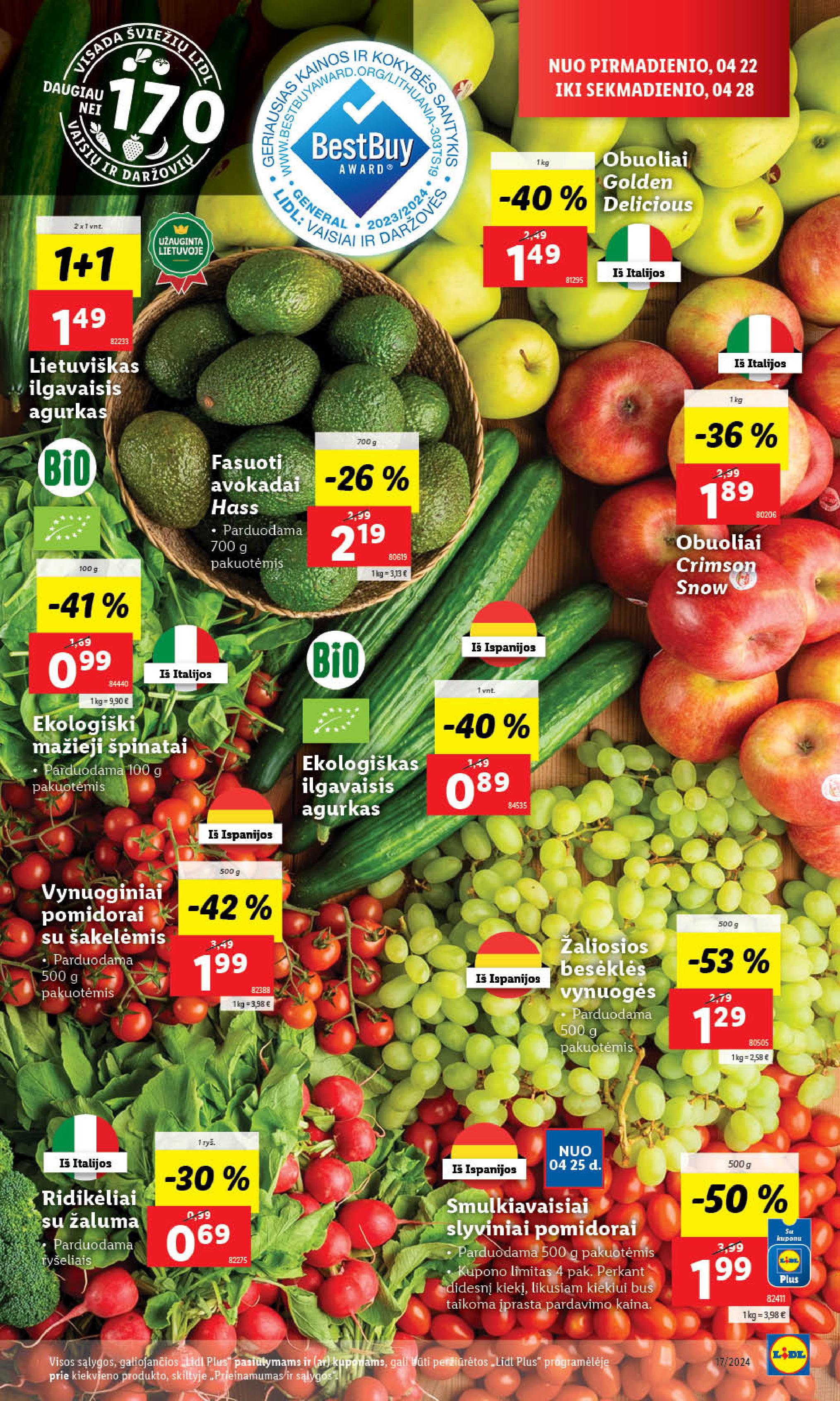 Naujausias LIDL kaininis katalogas 2024.04.22 - 2024.04.28