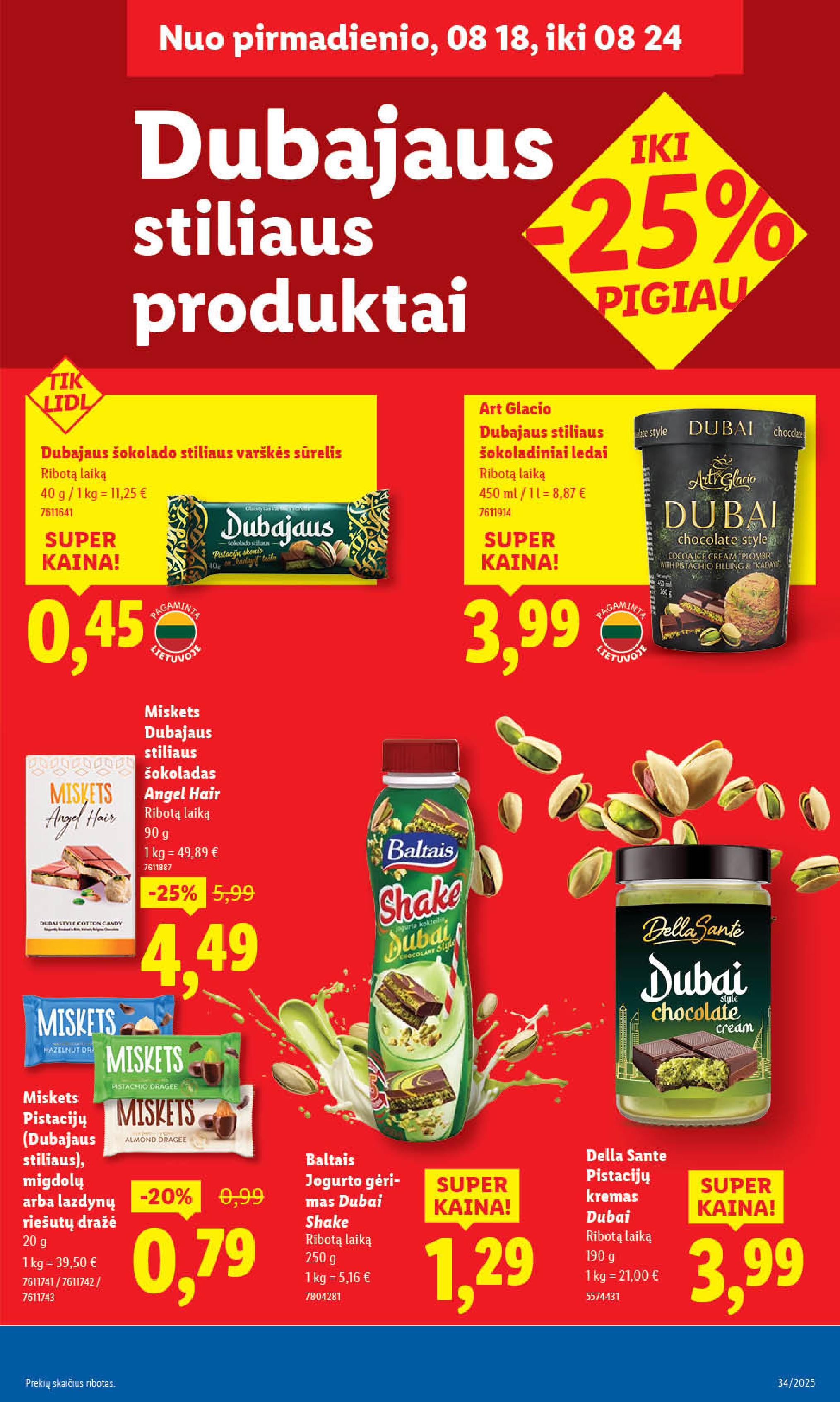 Naujausias LIDL kaininis katalogas 2025.08.18 - 2025.08.24