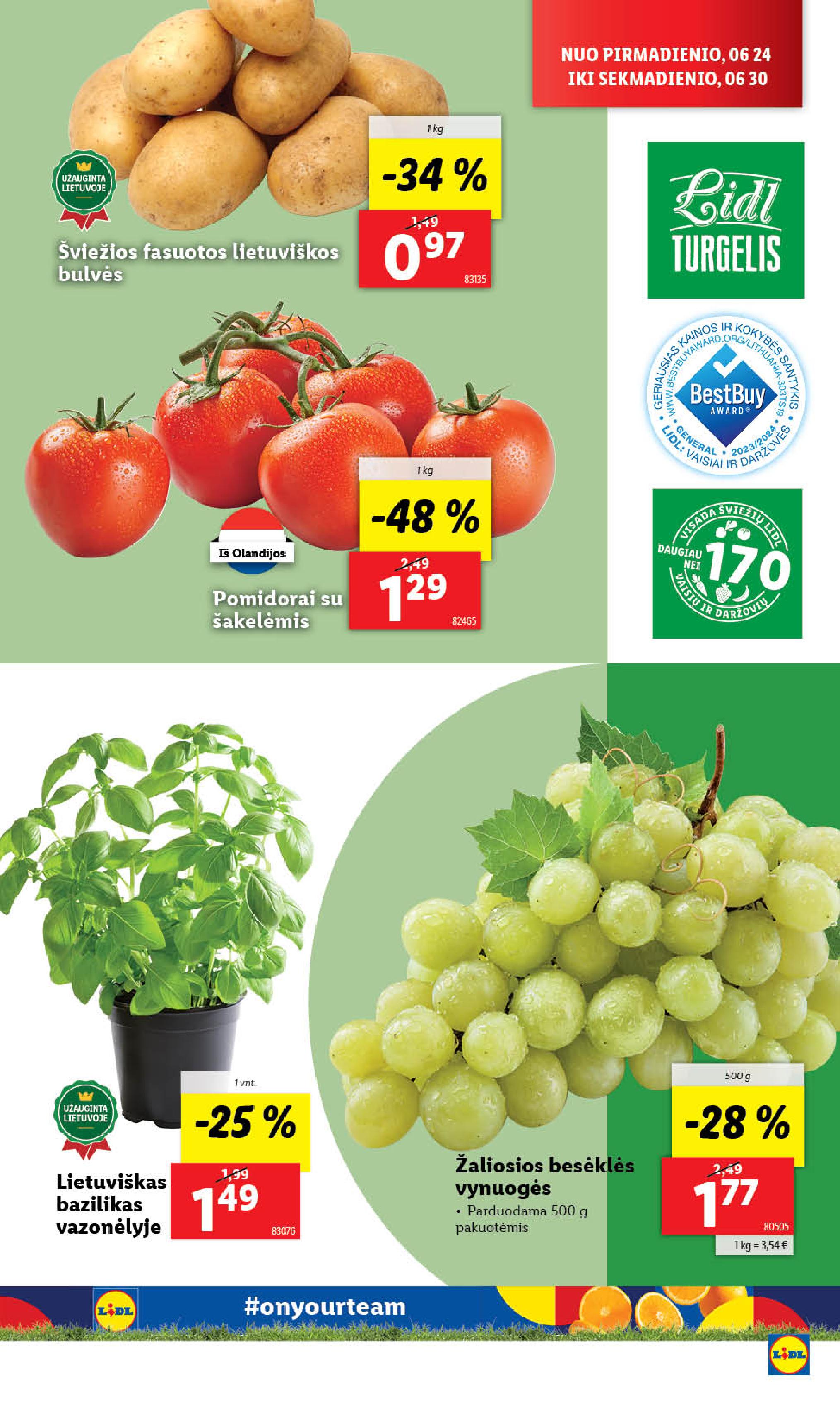Naujausias LIDL kaininis katalogas 2024.06.24 - 2024.06.30