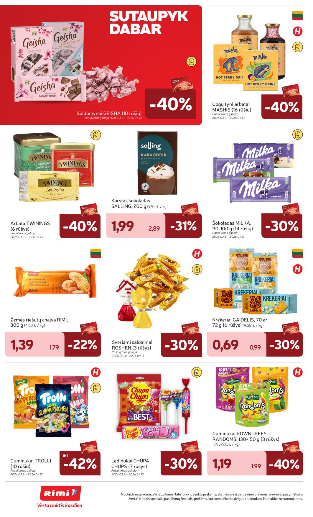 Naujausias RIMI kaininis katalogas 2026.04.07 - 2026.04.13