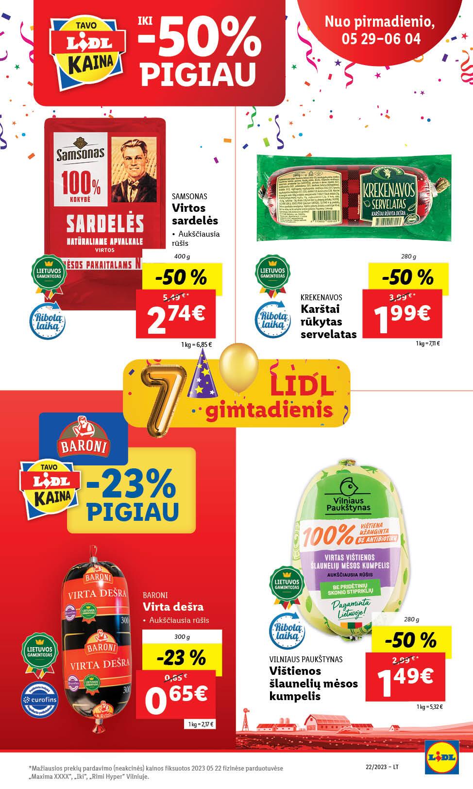 Naujausias LIDL kaininis katalogas 2023.05.29 - 2023.06.04