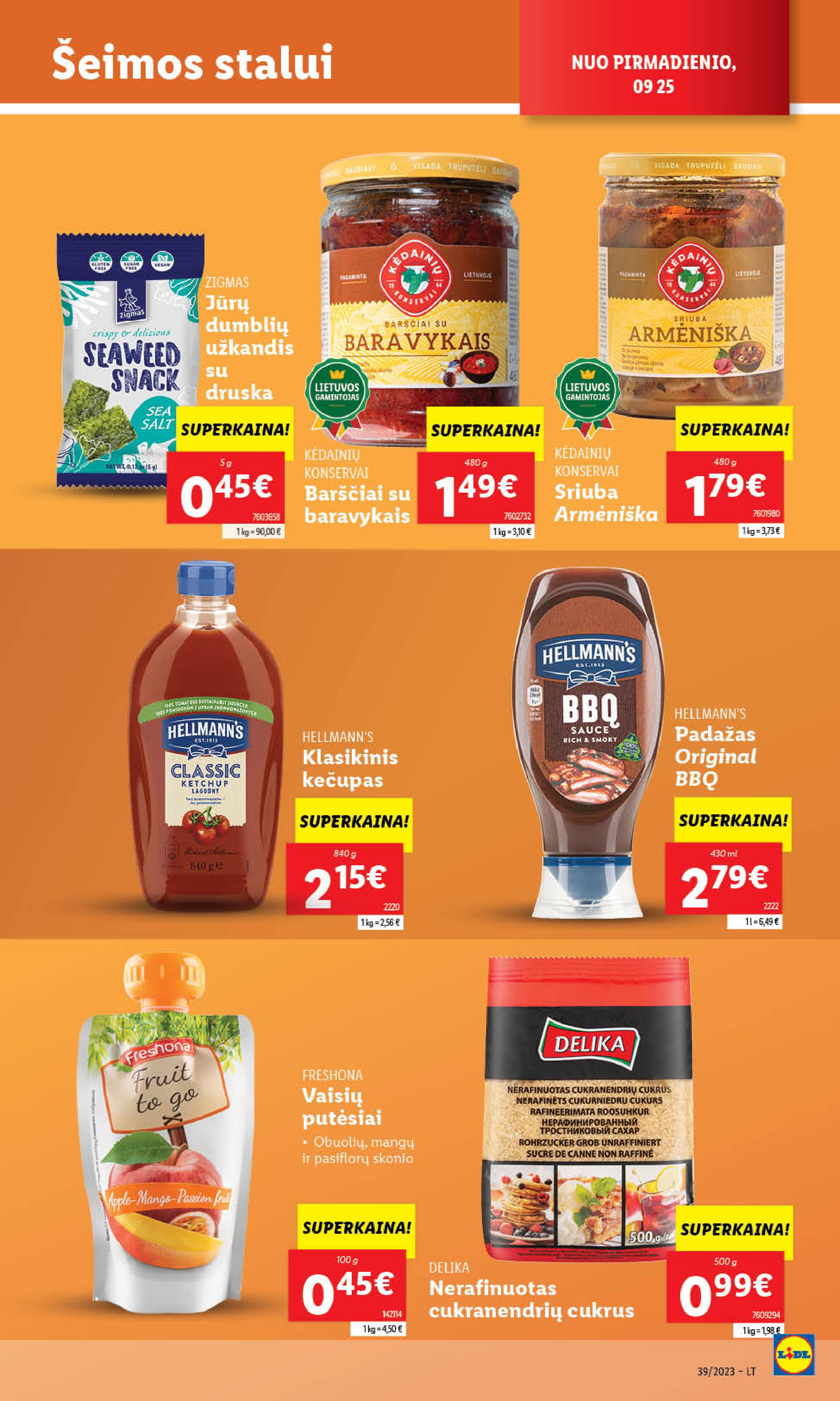 Naujausias LIDL kaininis katalogas 2023.09.25 - 2023.10.01