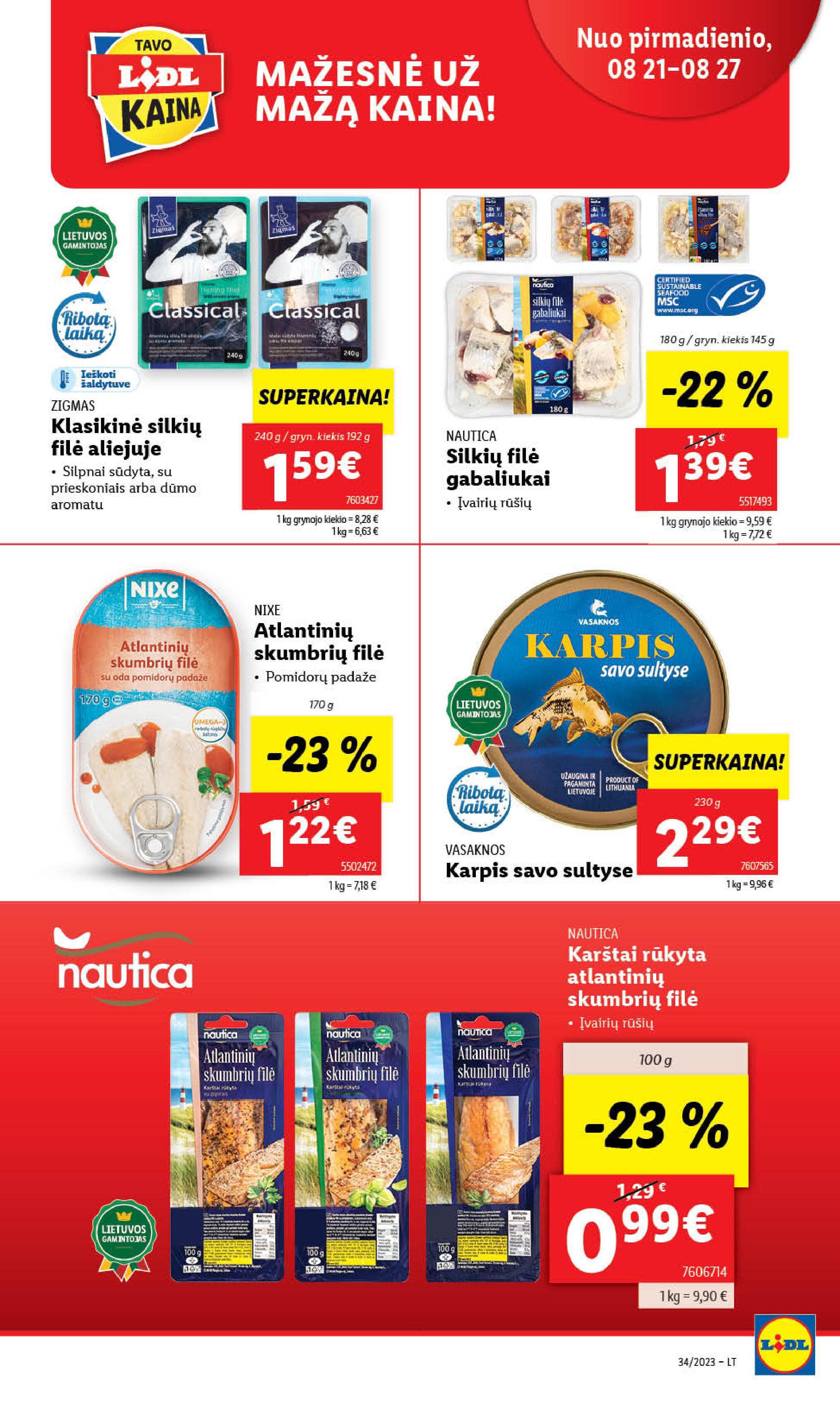 Naujausias LIDL kaininis katalogas 2023.08.21 - 2023.08.27