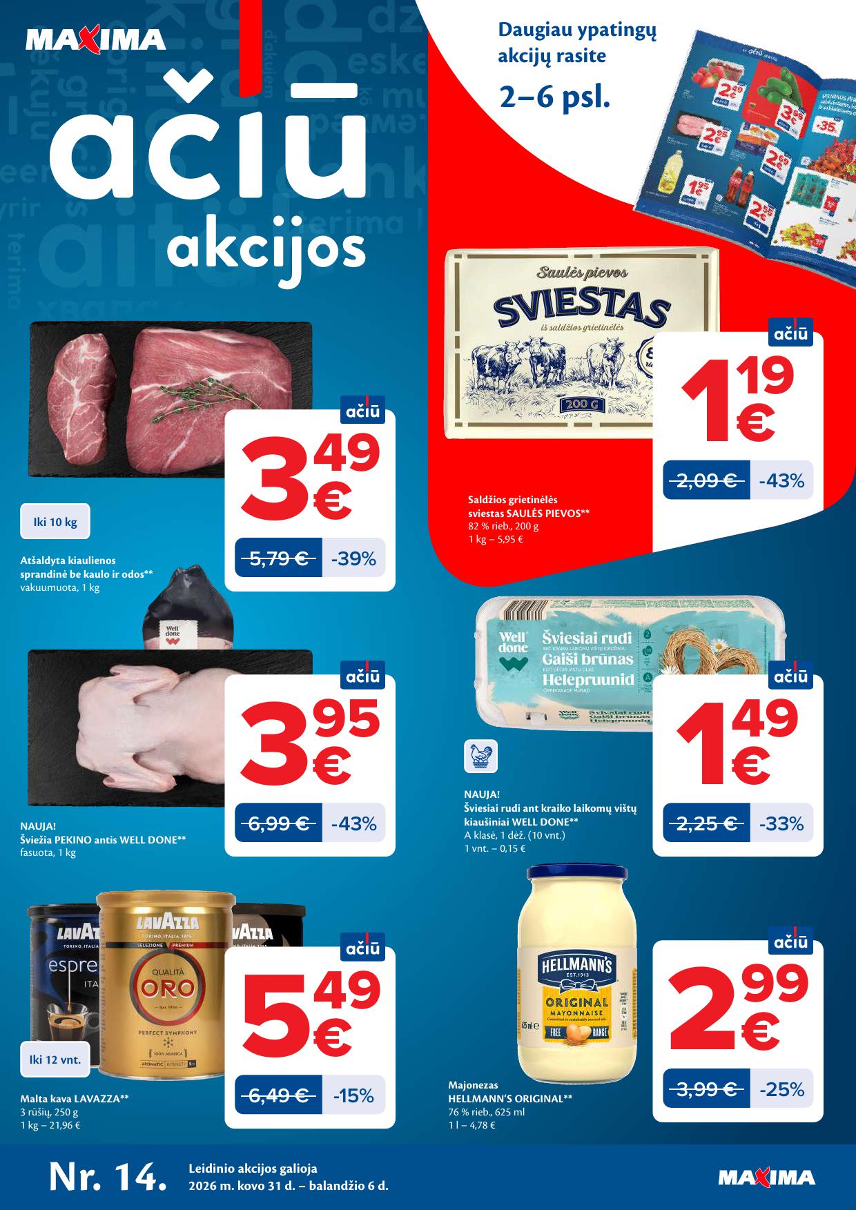 Naujausias MAXIMA kaininis katalogas 2026.03.31 - 2026.04.06