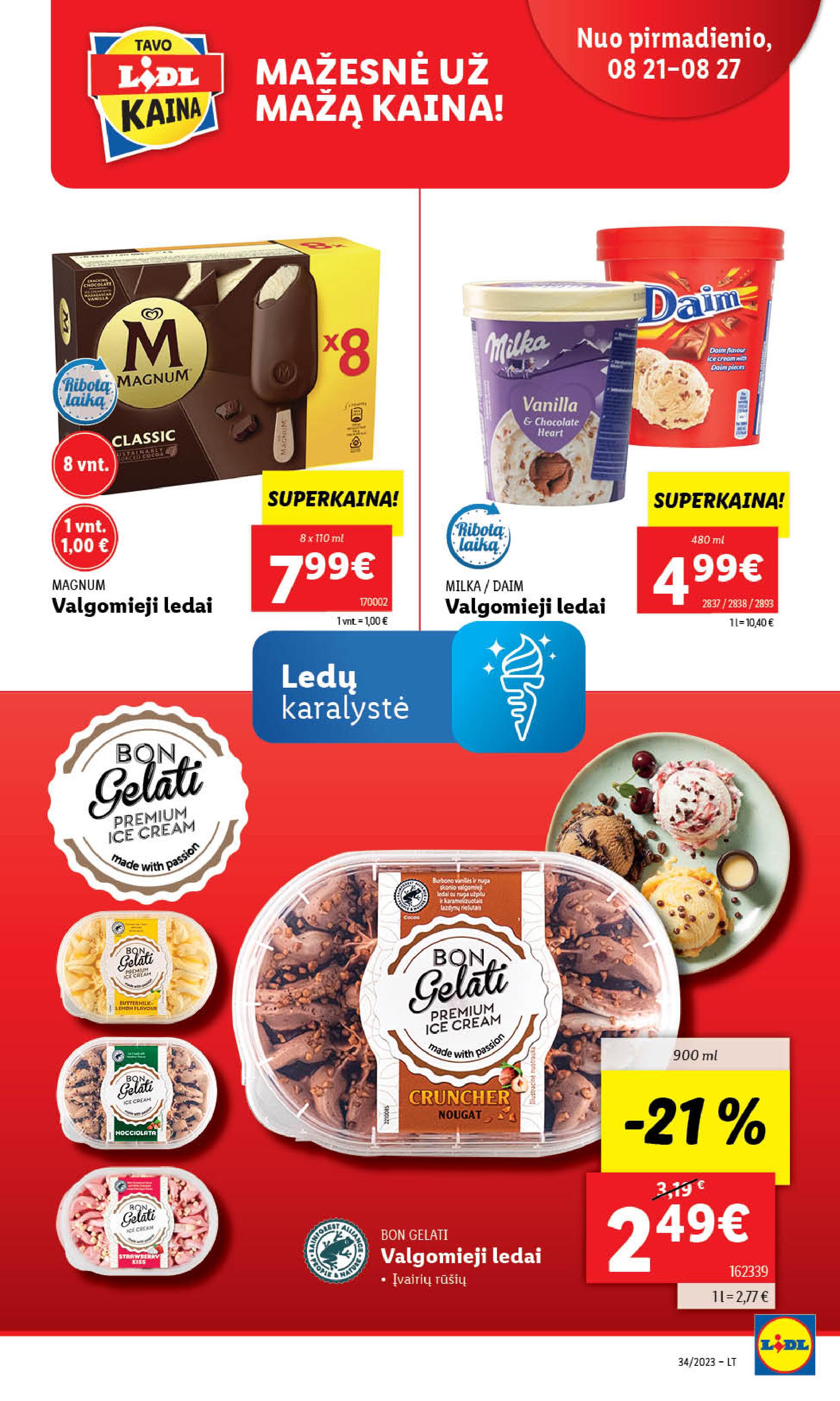 Naujausias LIDL kaininis katalogas 2023.08.21 - 2023.08.27