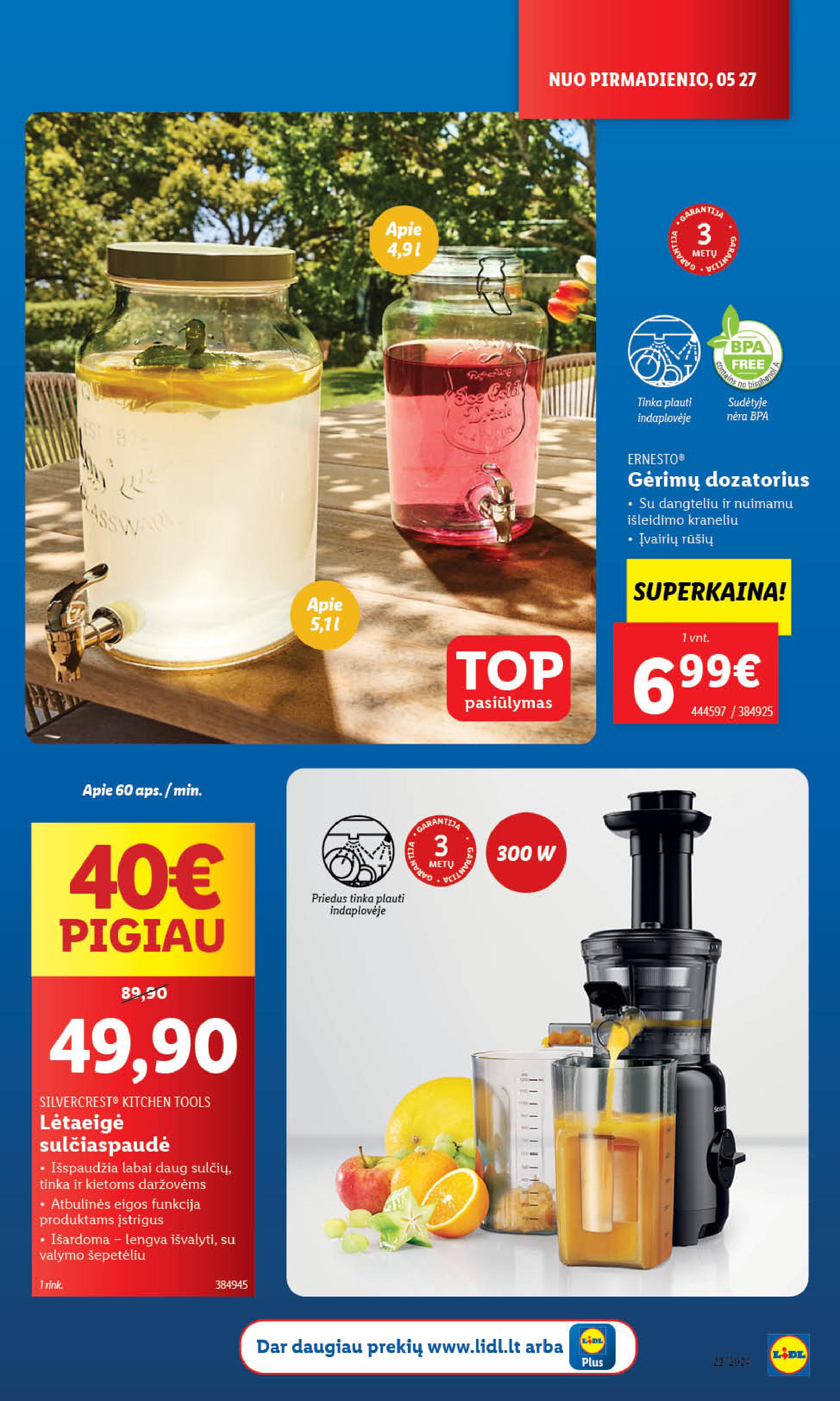 Naujausias LIDL kaininis katalogas 2024.05.27 - 2024.06.02