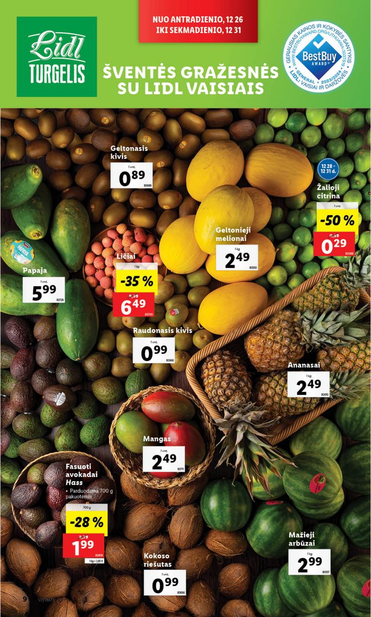 Naujausias LIDL kaininis katalogas 2023.12.26 - 2023.12.31