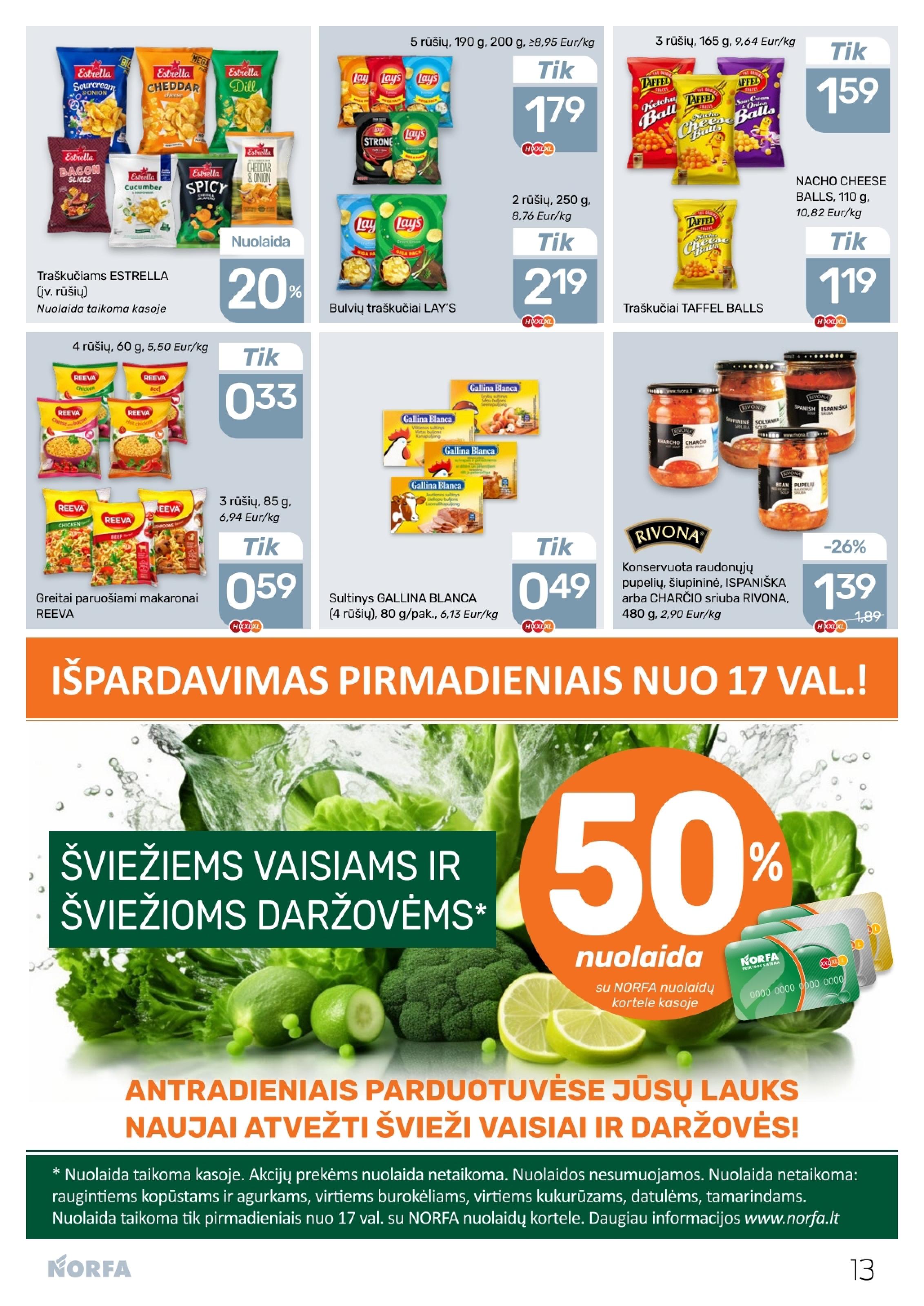 Naujausias NORFA kaininis katalogas 2026.05.14 - 2026.05.27