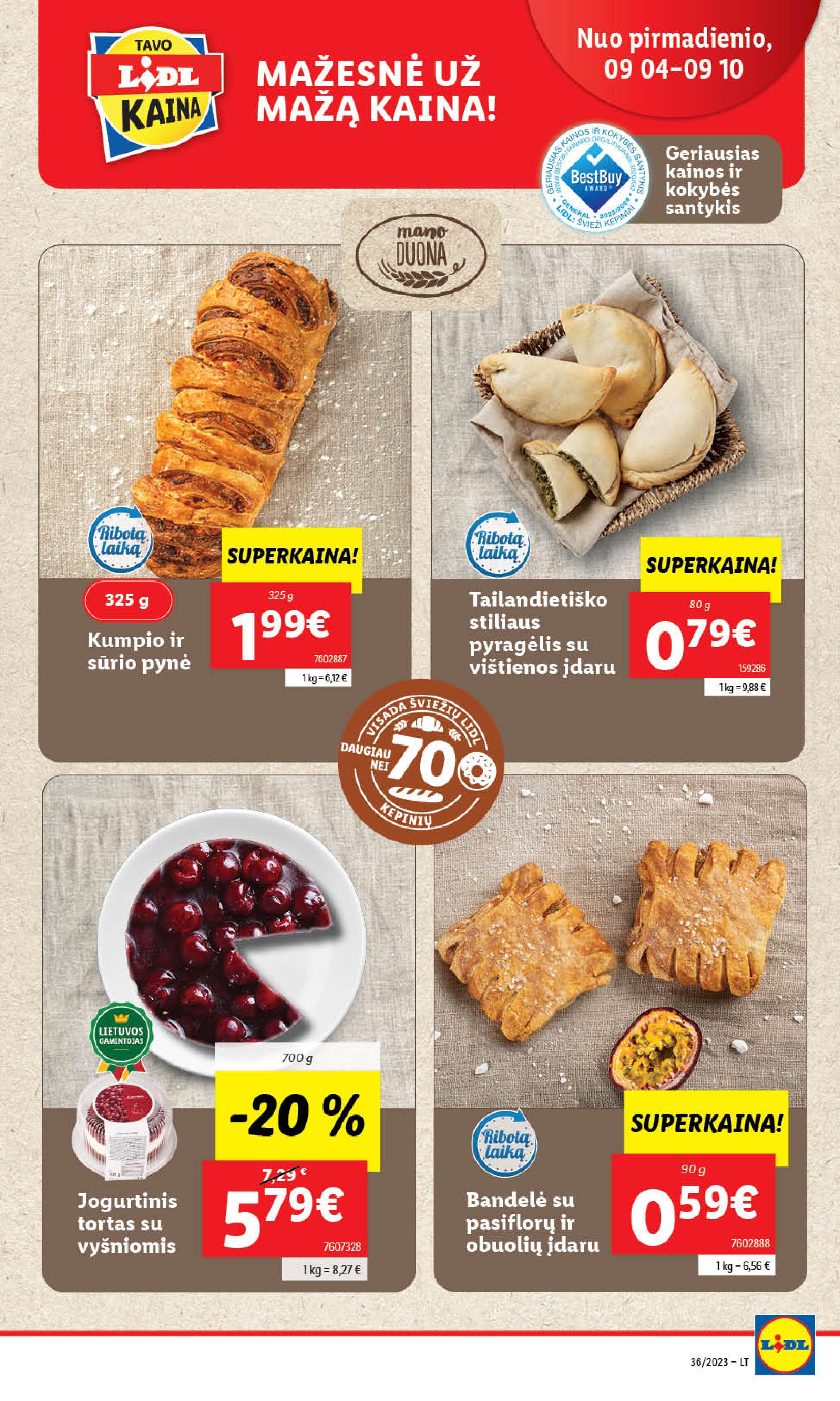 Naujausias LIDL kaininis katalogas 2023.09.04 - 2023.09.10