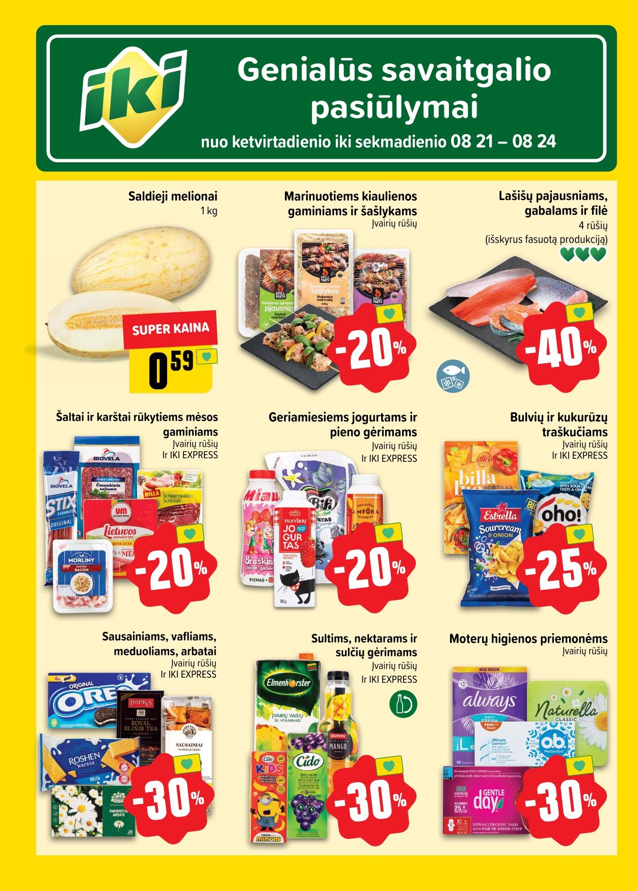 IKI SAVAITĖLĖ akcijų ir nuolaidų leidinys Nr.34 2025.08.18 - 2025.08.24