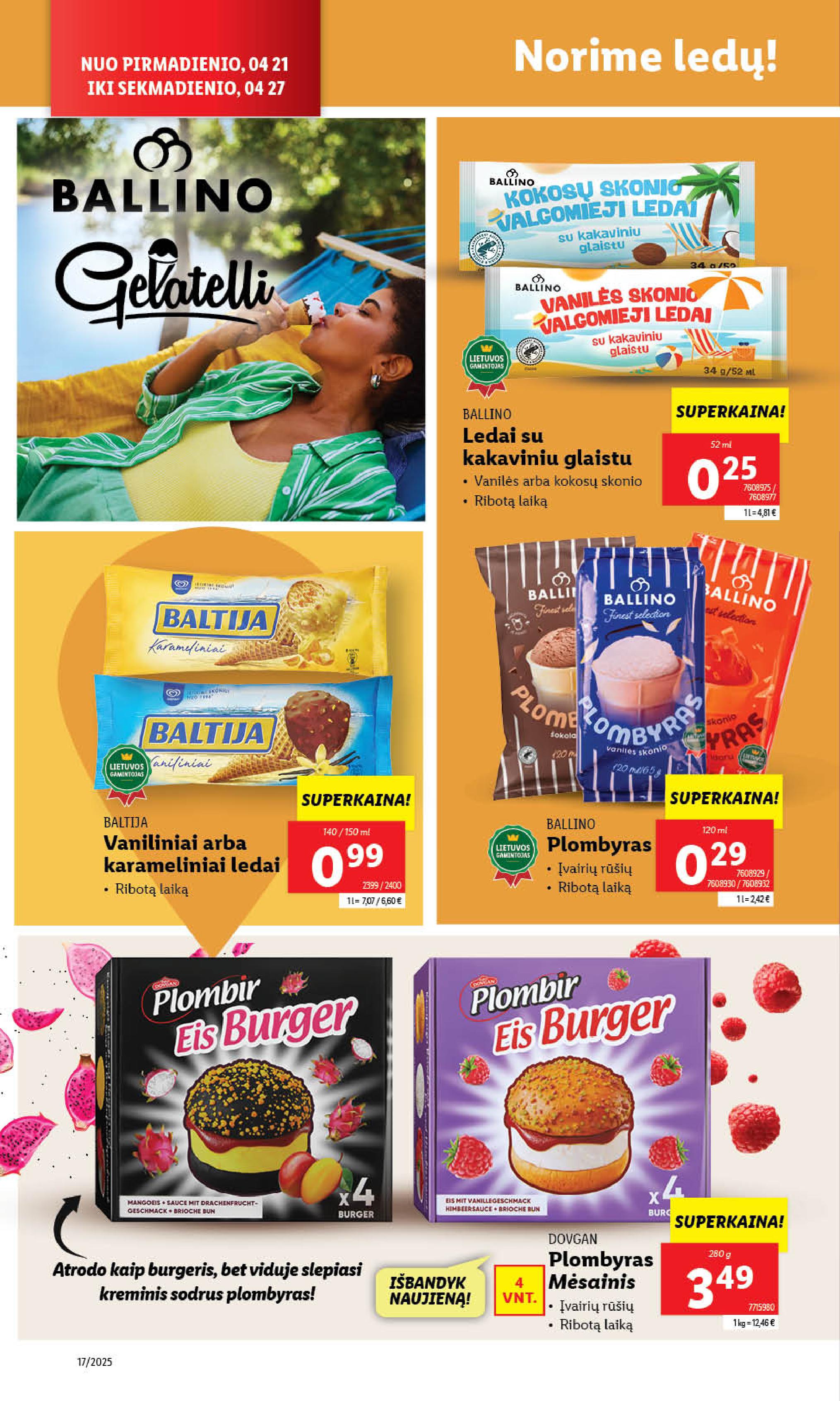 LIDL akcijų ir nuolaidų leidinys 2025.04.21 - 2025.04.27