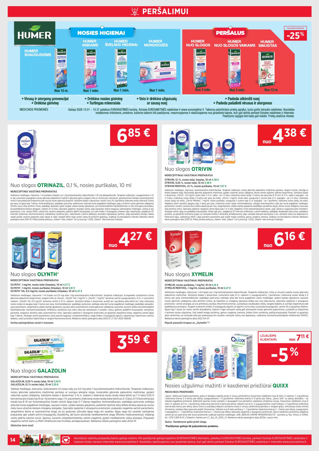 EUROVAISTINĖ akcijų ir nuolaidų leidinys 2026.10.01 - 2026.10.31