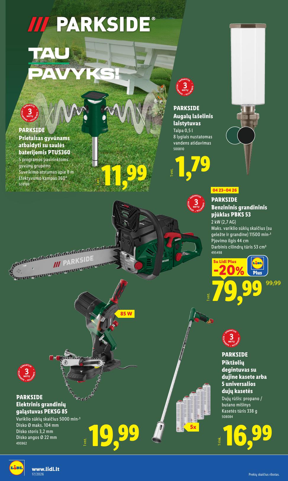 LIDL ne maisto prekių leidinys 2026.04.20 - 2026.04.26