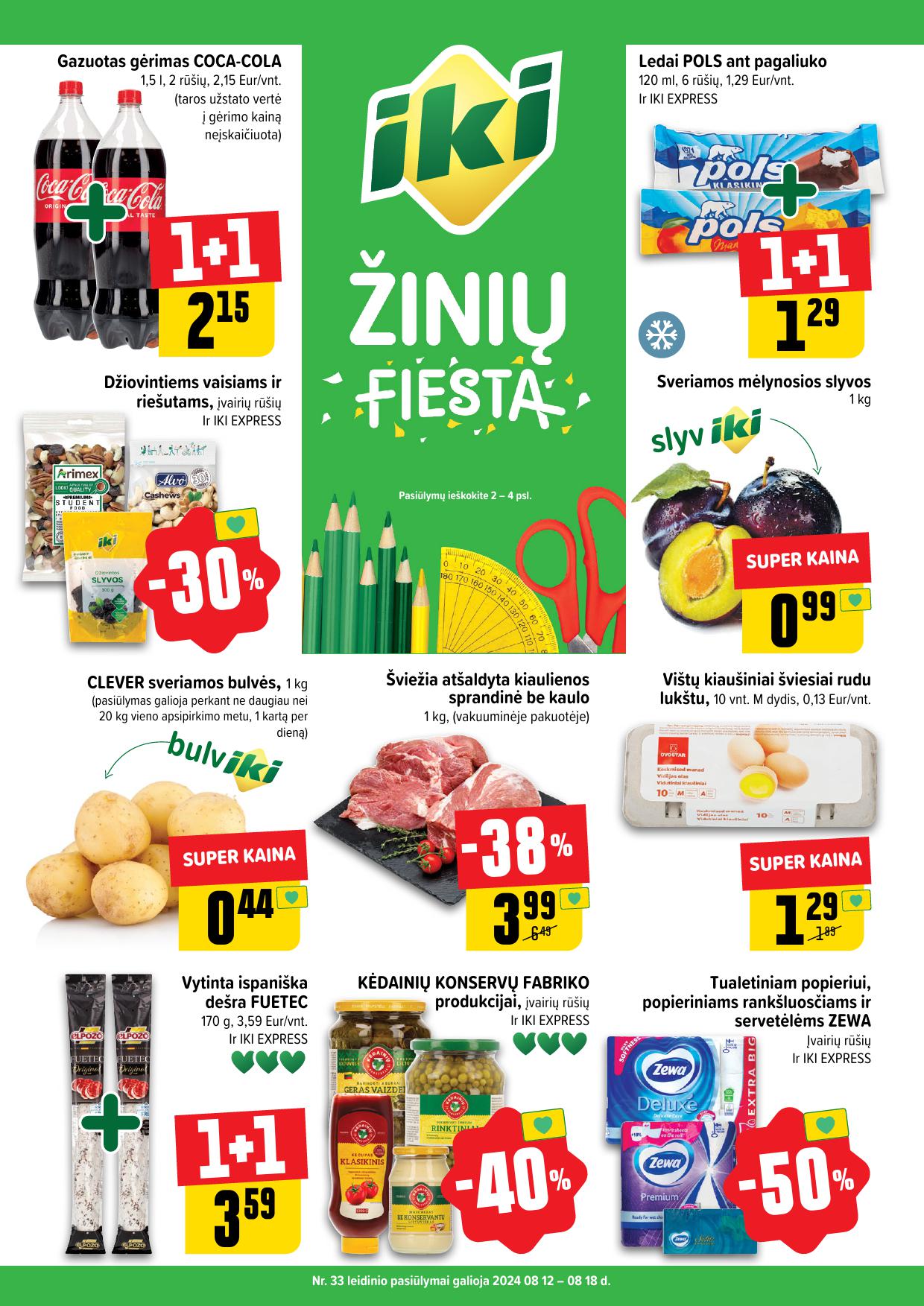 Naujausias IKI kaininis katalogas 2024.08.12 - 2024.08.18