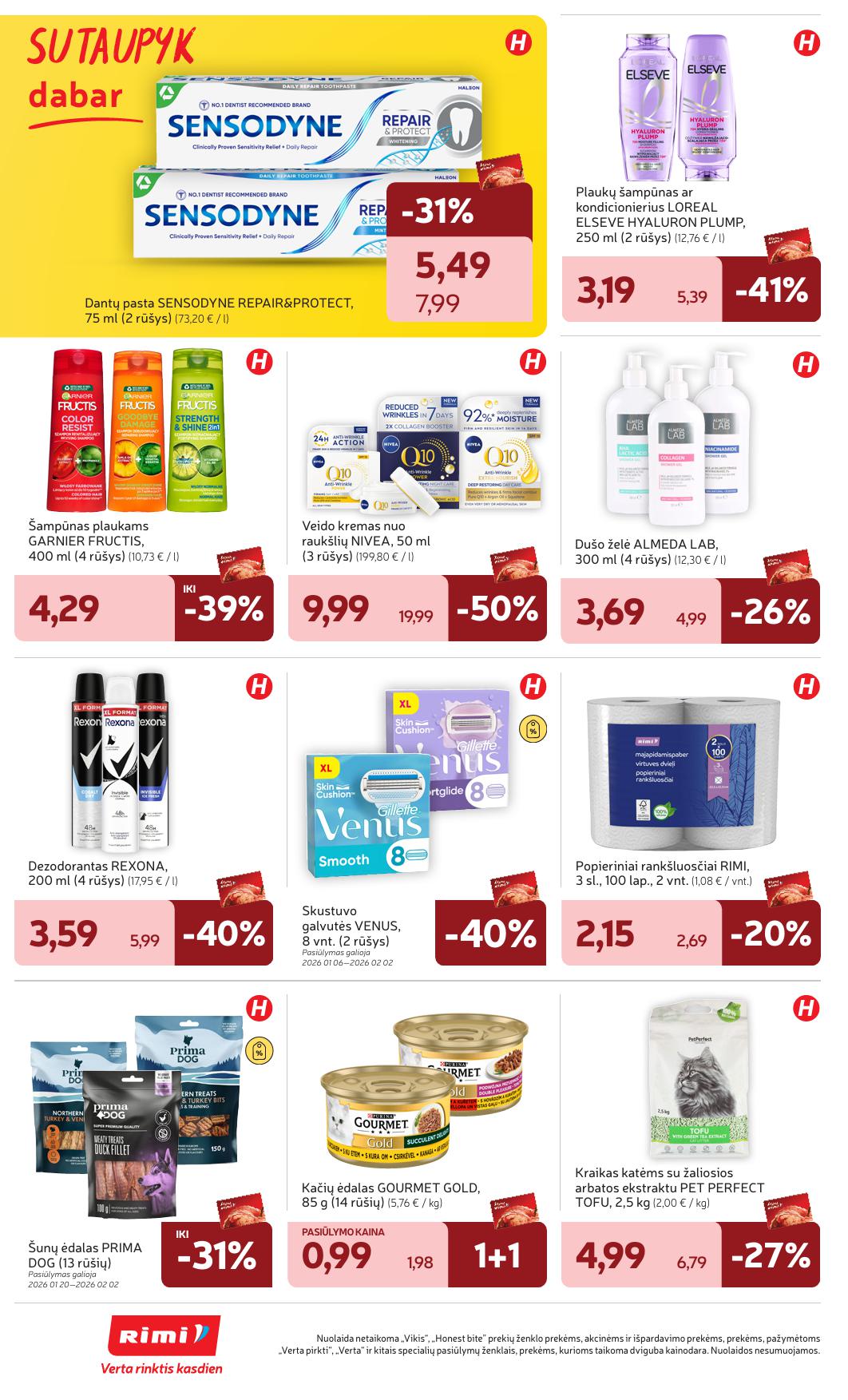 Naujausias RIMI kaininis katalogas 2026.01.27 - 2026.02.02