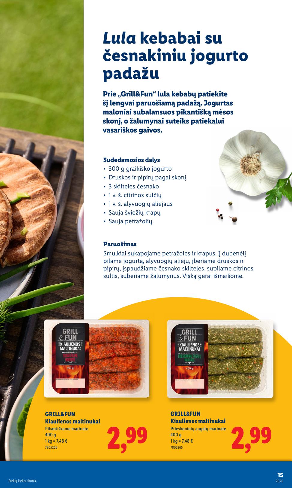 LIDL grilio katalogas "Grilis gardumo, kaina pigumo"