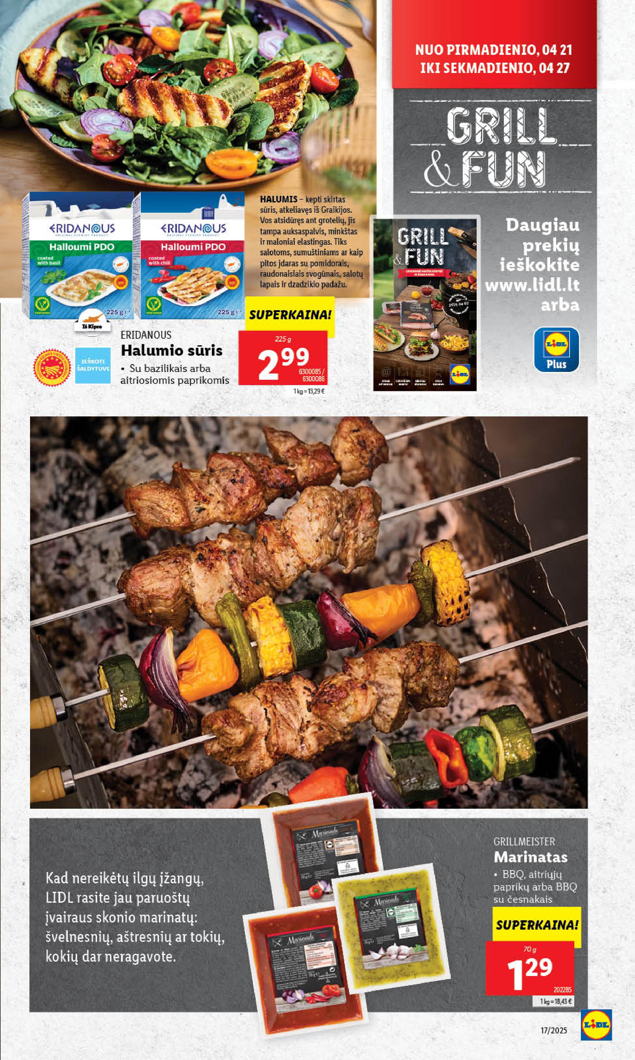LIDL akcijų ir nuolaidų leidinys 2025.04.21 - 2025.04.27