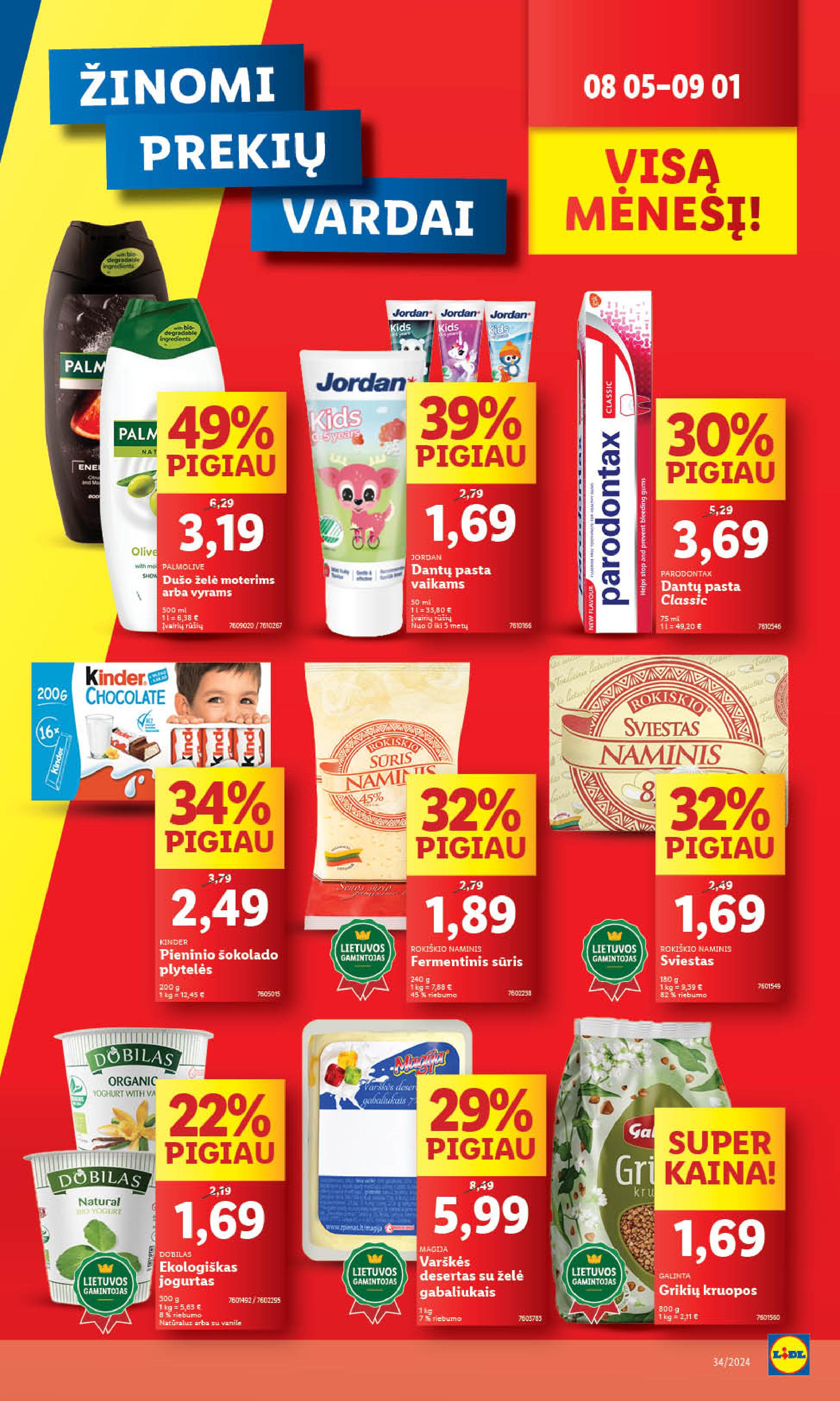 Naujausias LIDL kaininis katalogas 2024.08.19 - 2024.08.25