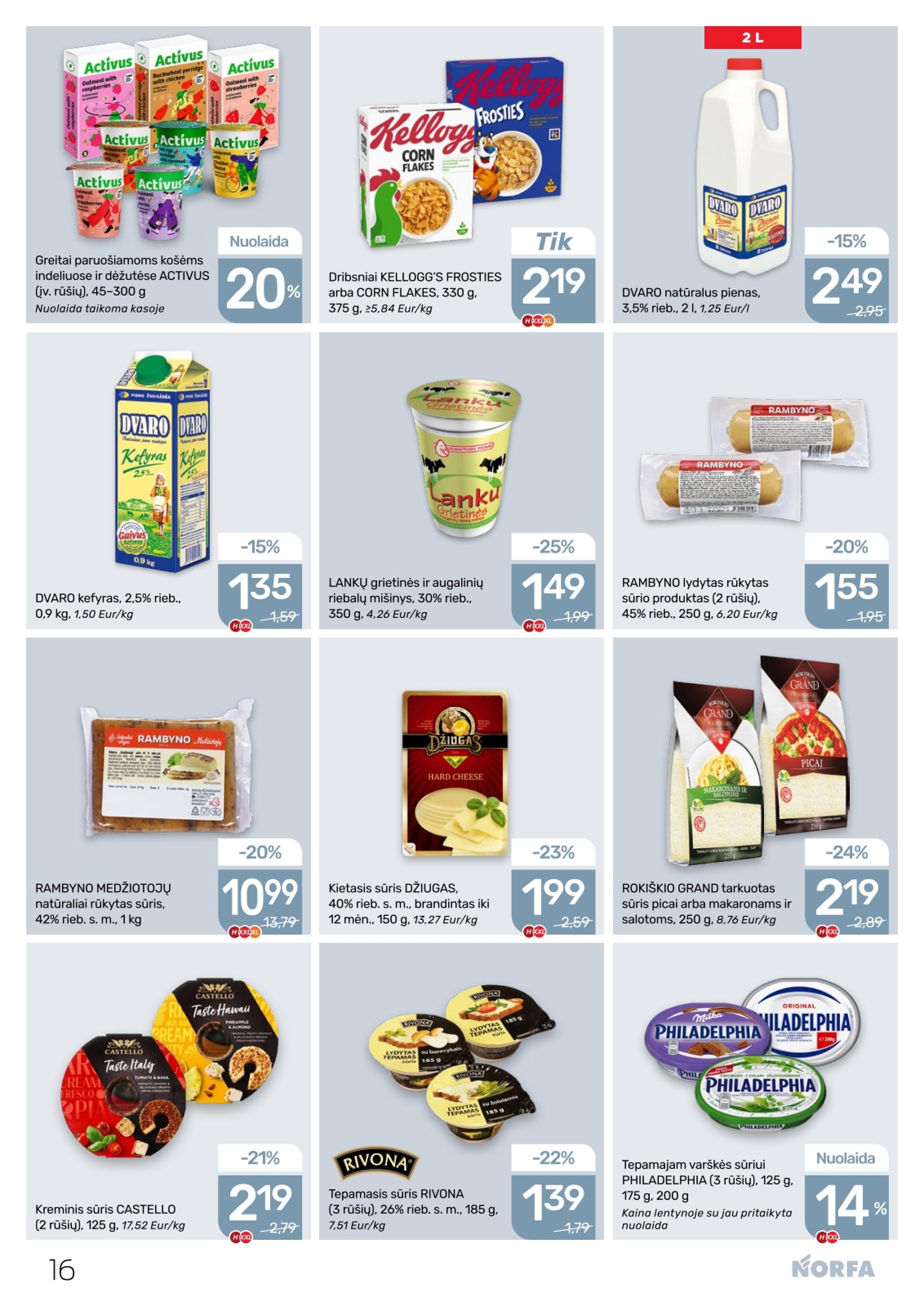 Naujausias NORFA kaininis katalogas 2026.04.16 - 2026.04.29