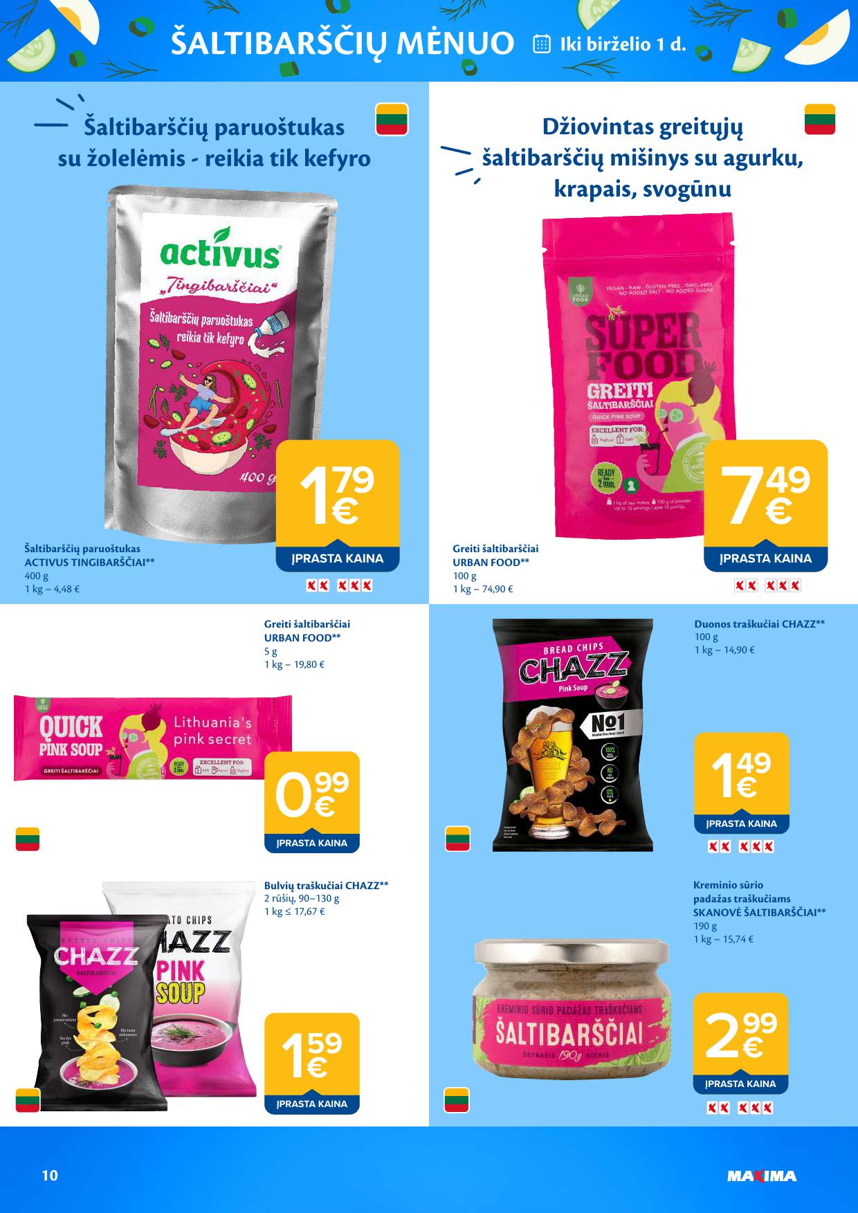 MAXIMA katalogas "ŠALTIBARŠČIŲ MĖNUO" 2026.04.21 - 2026.06.01