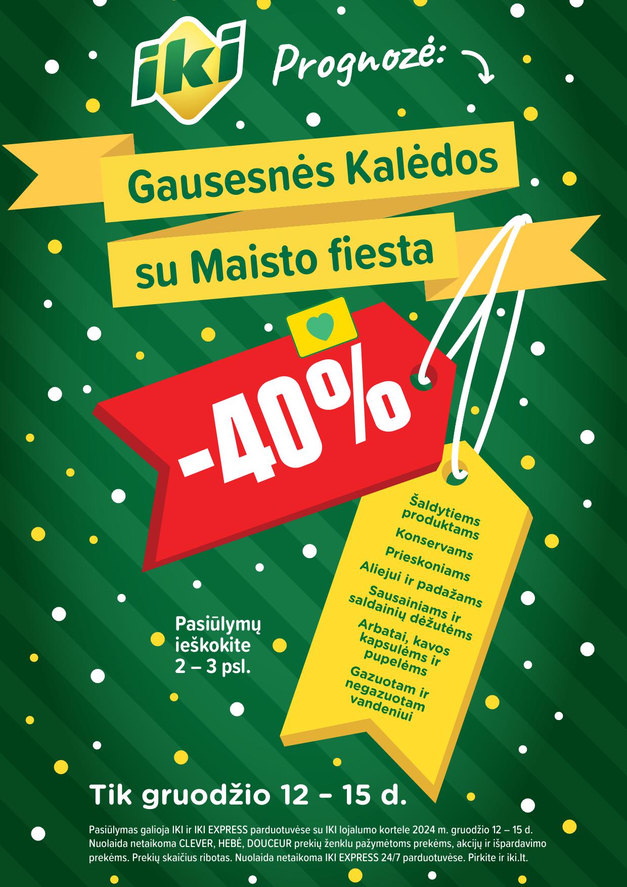 Naujausias IKI kaininis katalogas 2024.12.09 - 2024.12.15