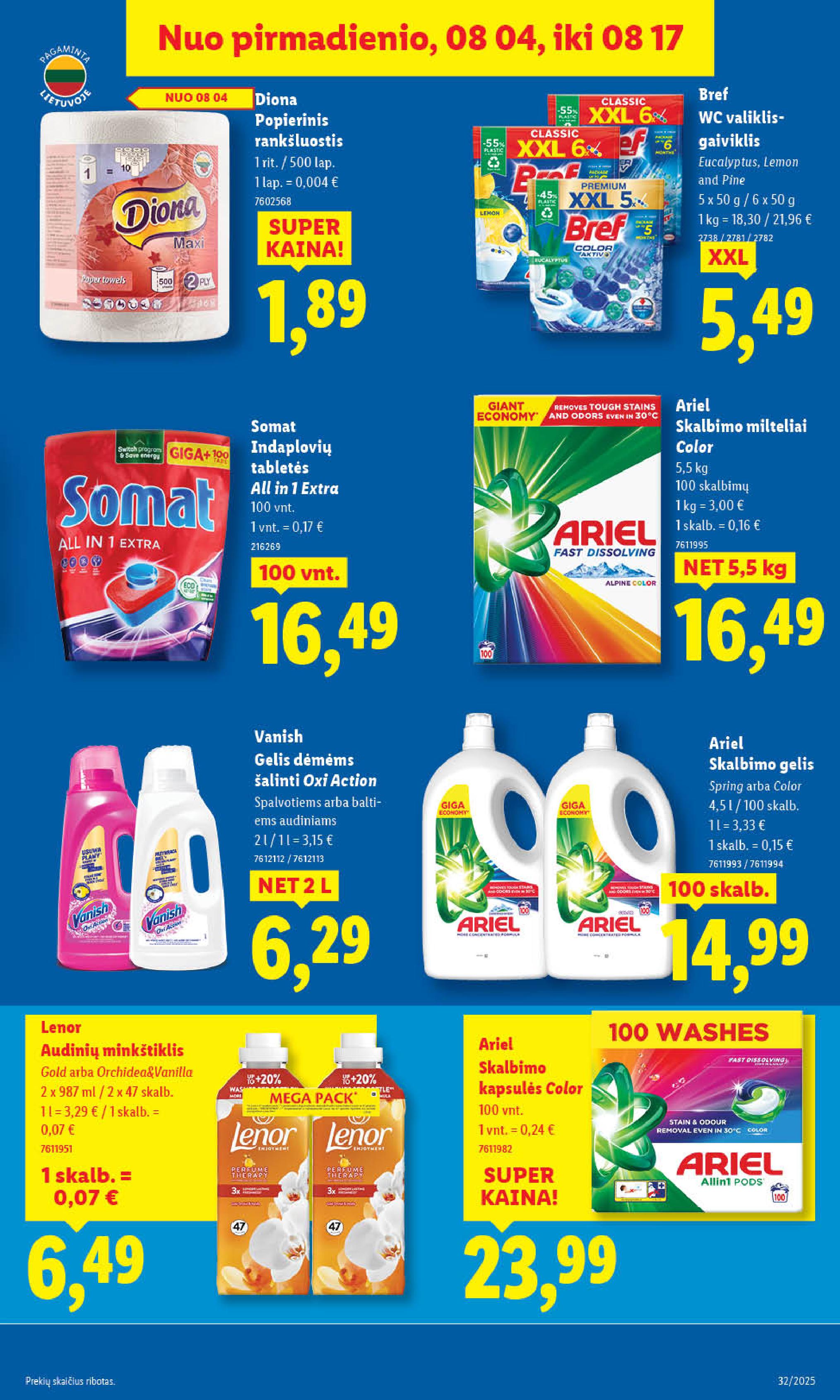Naujausias LIDL kaininis katalogas 2025.08.04 - 2025.08.10