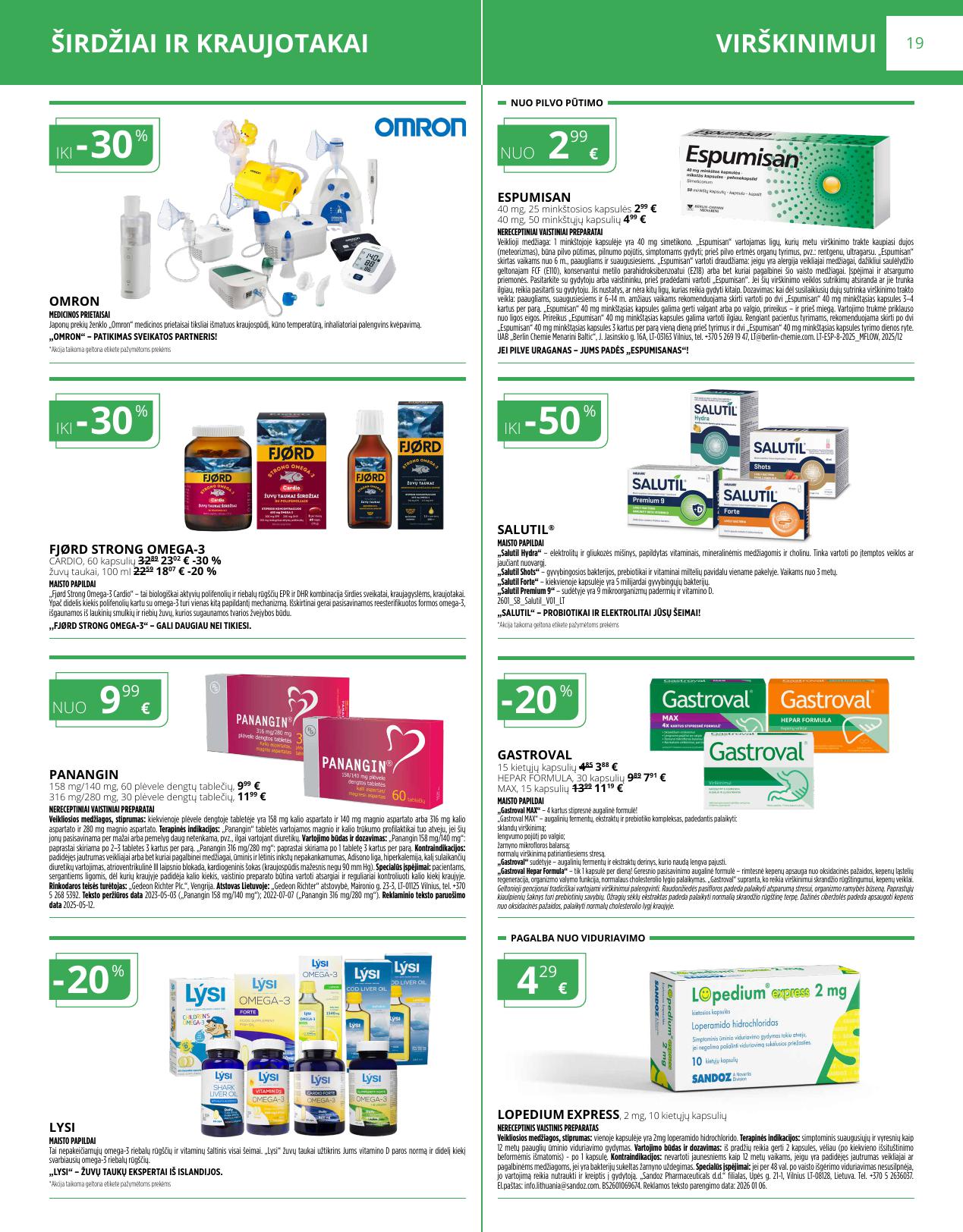 NORFOS vaistinės akcijų ir nuolaidų leidinys 2026.03.01 - 2026.03.31