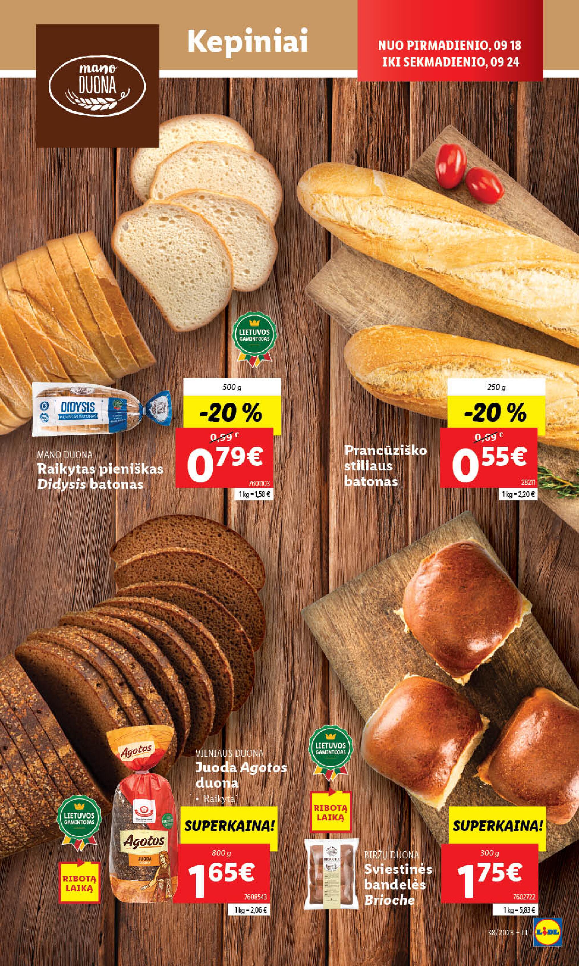 Naujausias LIDL kaininis katalogas 2023.09.18 - 2023.09.24