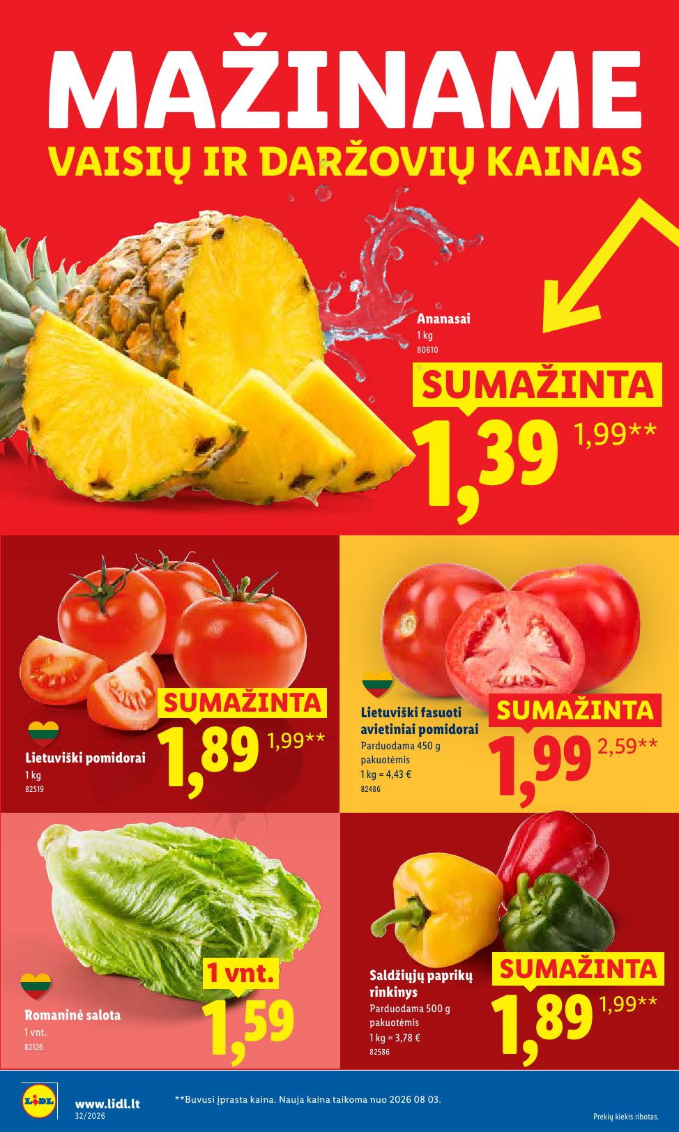 Naujausias LIDL kaininis katalogas 2026.08.03 - 2026.08.09