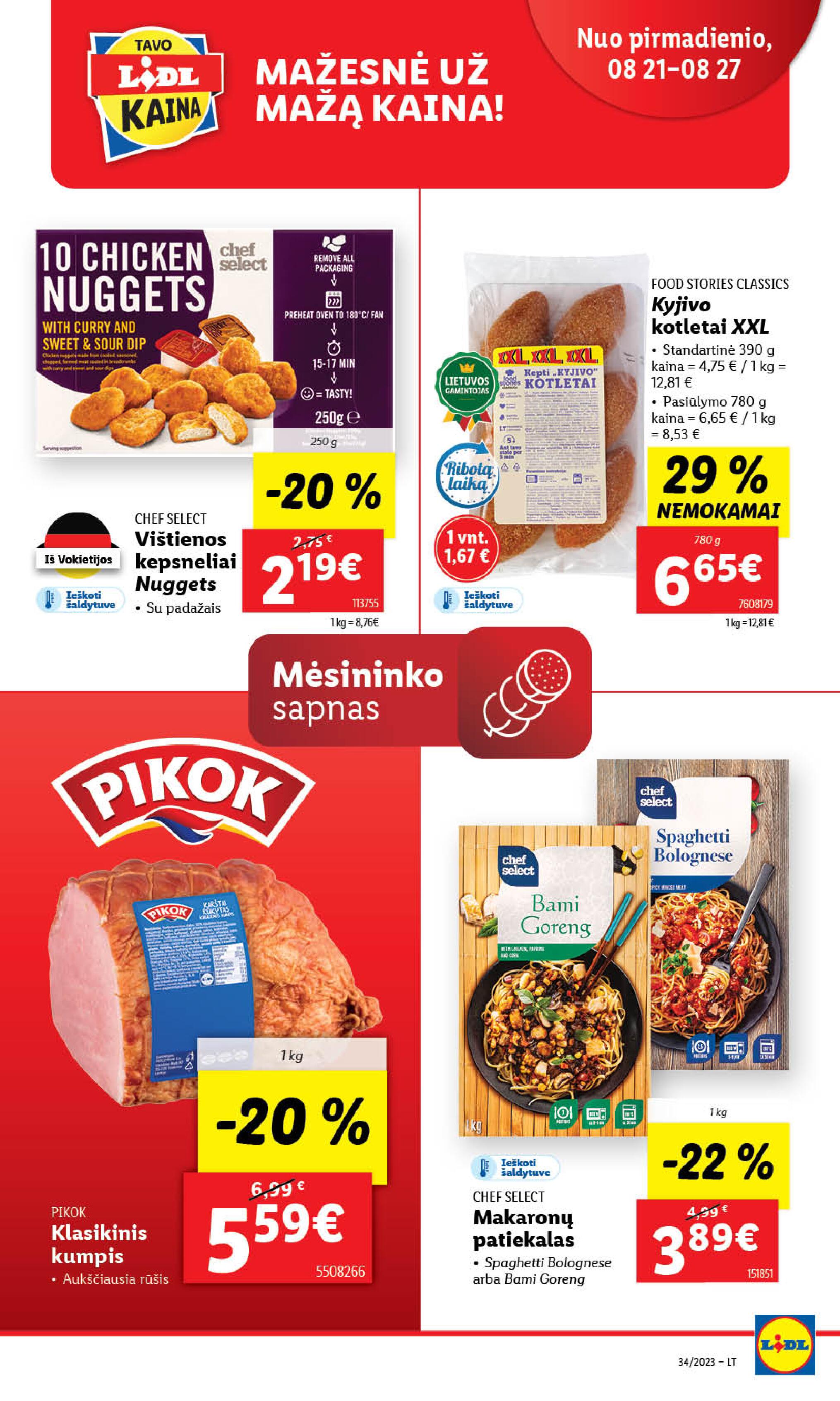 Naujausias LIDL kaininis katalogas 2023.08.21 - 2023.08.27