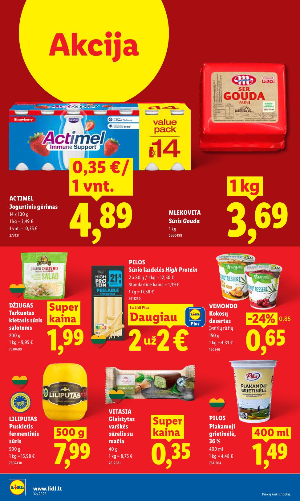 Naujausias LIDL kaininis katalogas 2026.08.03 - 2026.08.09