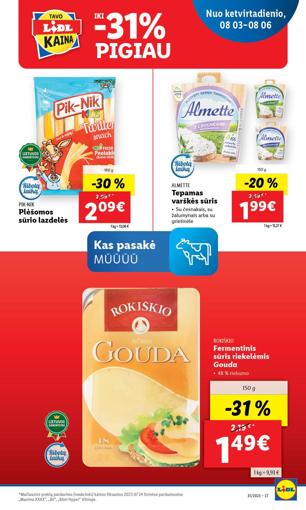 Naujausias LIDL kaininis katalogas 2023.07.31 - 2023.08.06