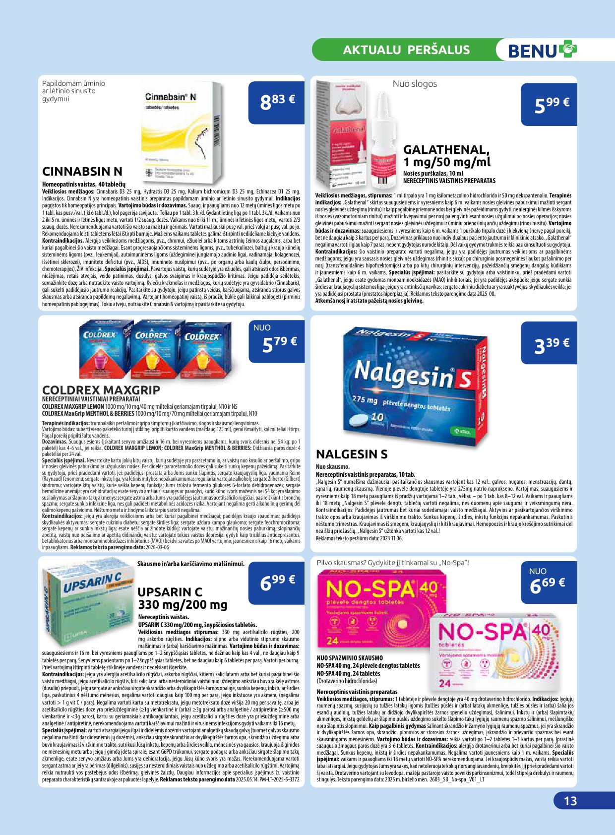 BENU vaistinės akcijų ir nuolaidų leidinys 2026.04.01 - 2026.04.30