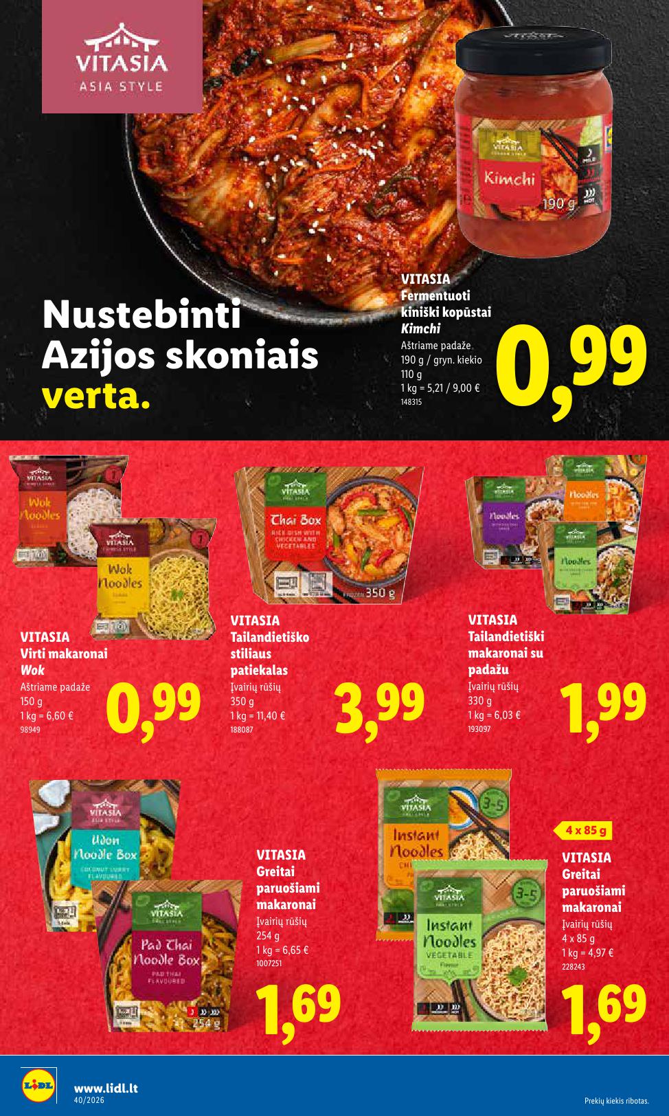 Naujausias LIDL kaininis katalogas 2026.09.28 - 2026.10.04