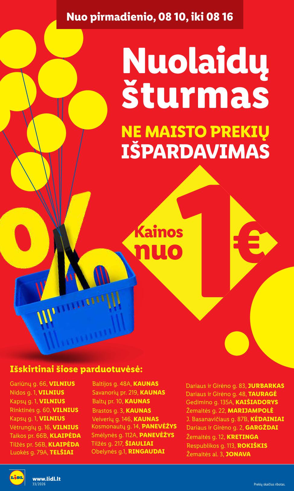 LIDL ne  maisto prekių leidinys 2026.08.10 - 2026.08.16