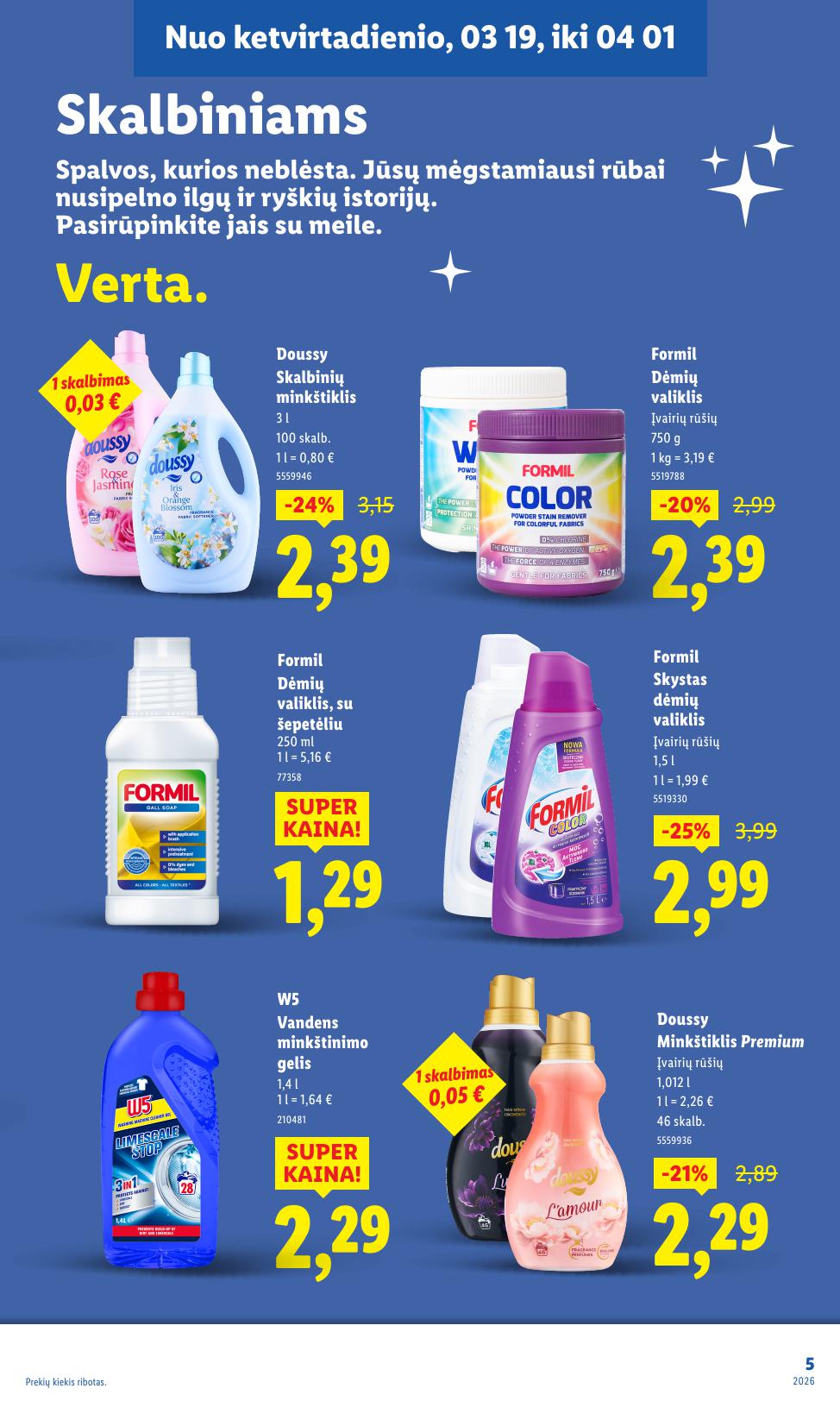 LIDL akcijų katalogas "Švaros festivalis"