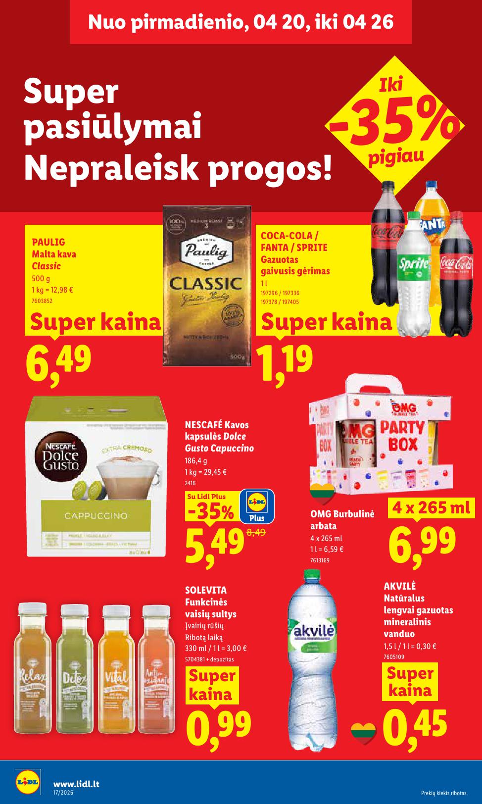 Naujausias LIDL kaininis katalogas 2026.04.20 - 2026.04.26
