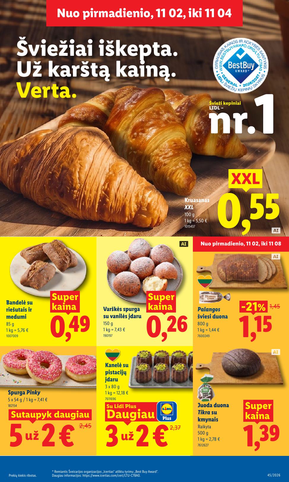 Naujausias LIDL kaininis katalogas 2026.11.02 - 2026.11.08