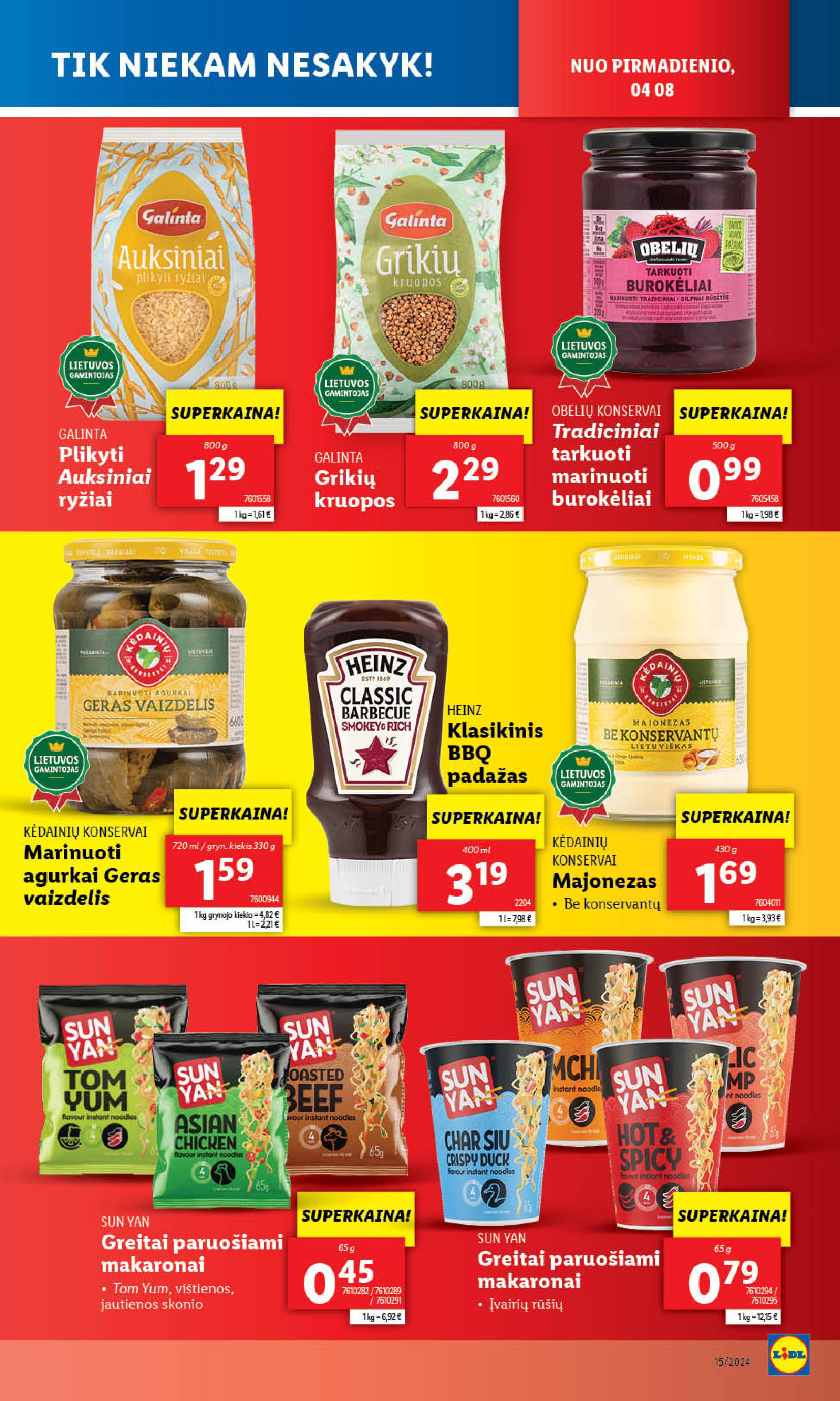 Naujausias LIDL kaininis katalogas 2024.04.08 - 2024.04.14