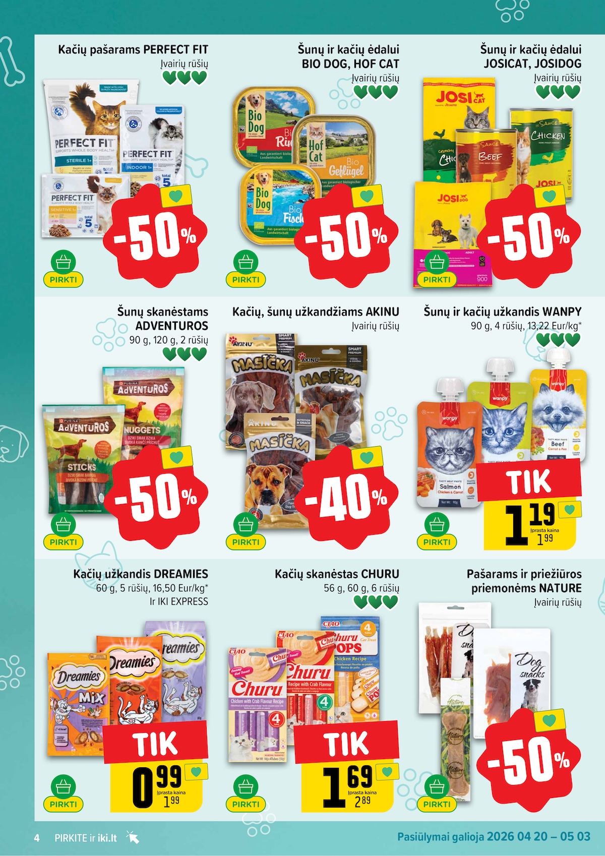 Naujausias IKI kaininis katalogas 2026.04.20 - 2026.04.26