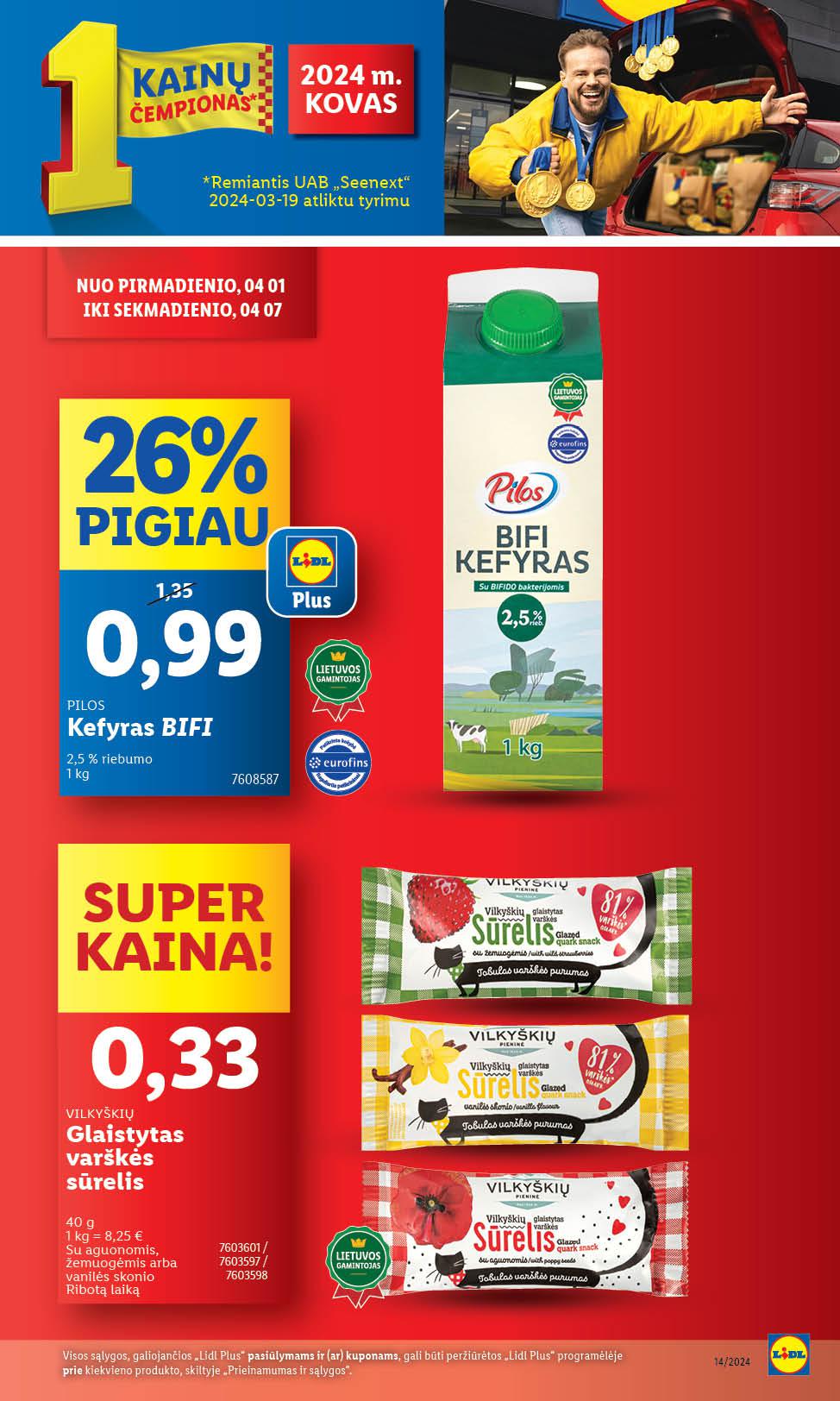 Naujausias LIDL kaininis katalogas 2024.04.01 - 2024.04.07